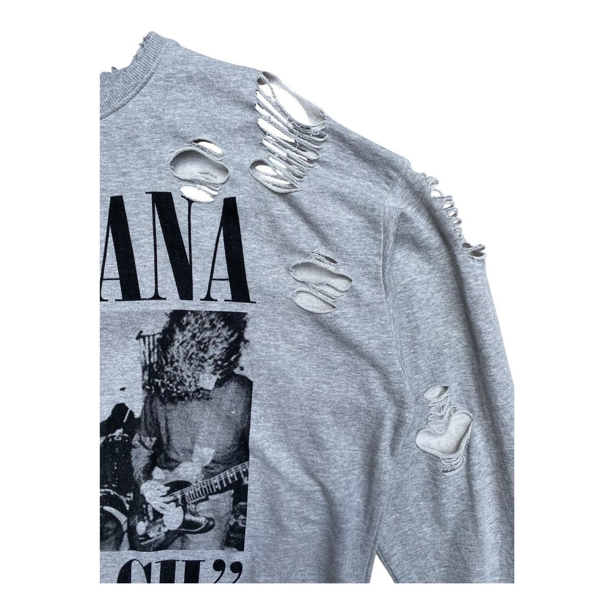Band Tees × Nirvana Thrashed Nirvana Bleach Distressed Sweatshirt Size US L / EU 52-54 / 3 - 6 Thumbnail