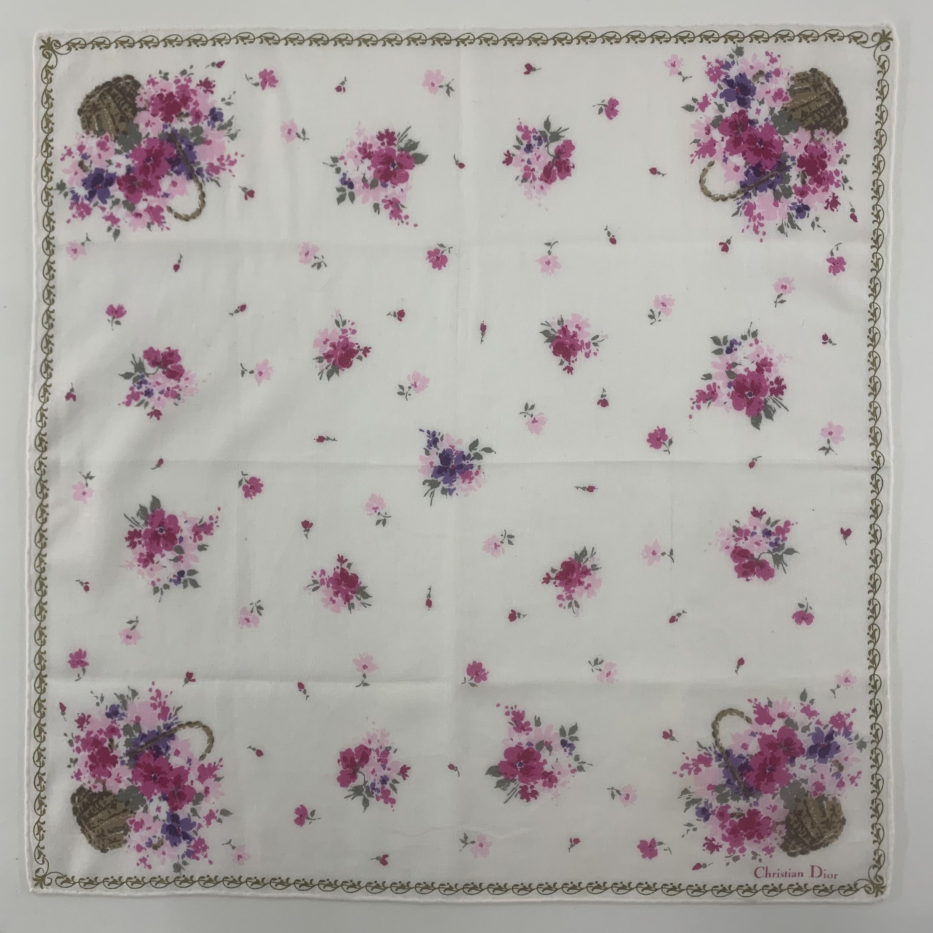 Christian Dior Monsieur Christian Dior Handkerchief Bandana Neckerchief TB3381 Size ONE SIZE - 2 Thumbnail