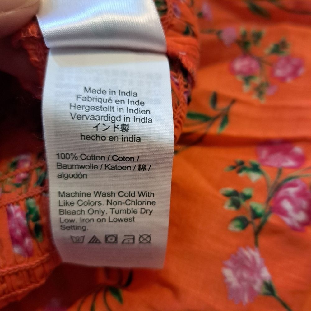 J.Crew J. Crew Smocked Floral Print Midi Skirt Coral XS NWT Size 25" / US 0 / IT 36 - 6 Thumbnail