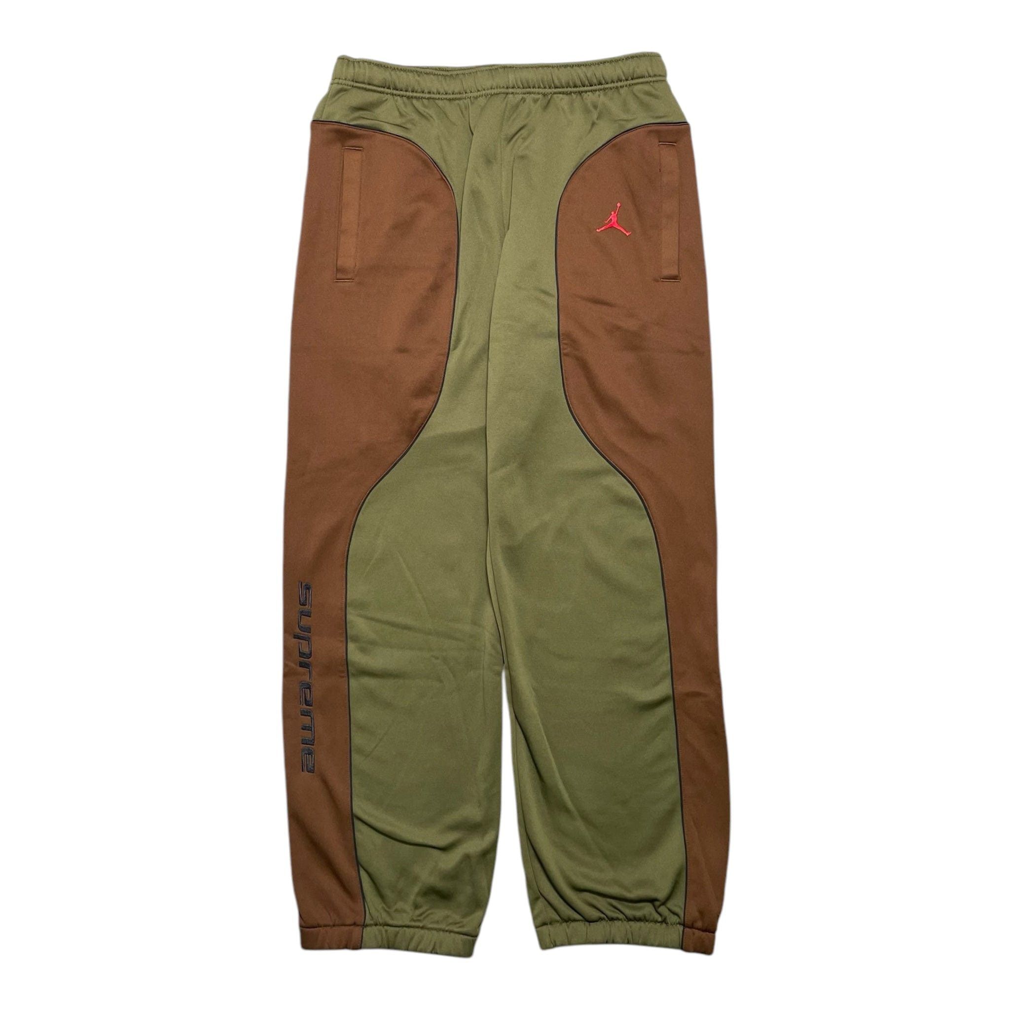 Nike Supreme Jordan Tricot Track Pant Olive Size US 33 - 1 Thumbnail
