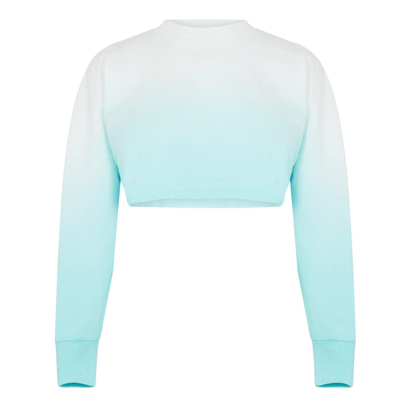 Palm Angels o1g2r1mq0325 Gradient Cropped Overlogo T-Shirt in Light Blue Size XL / US 12-14 / IT 48-50 - 1 Thumbnail