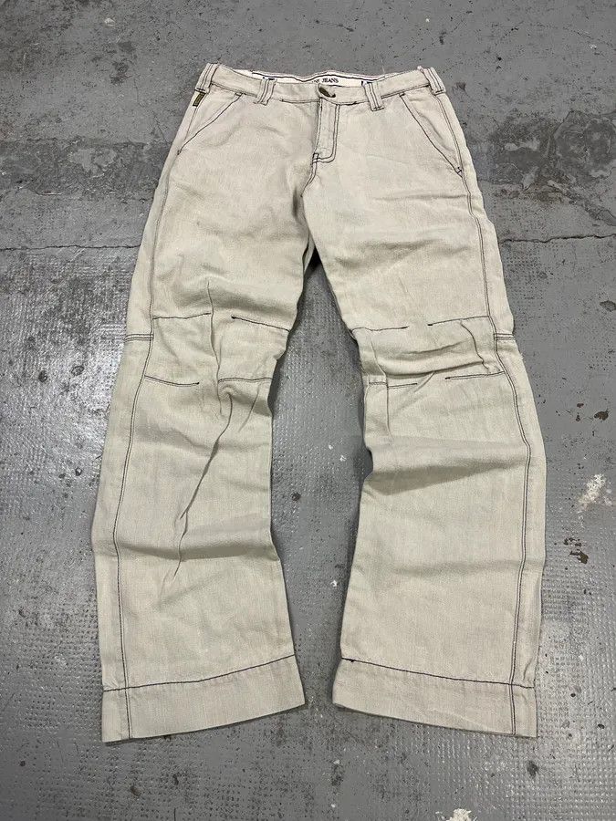 Armani 2000s Armani Tweed Light White Cozy Pants Size US 32 / EU 48 - 5 Thumbnail