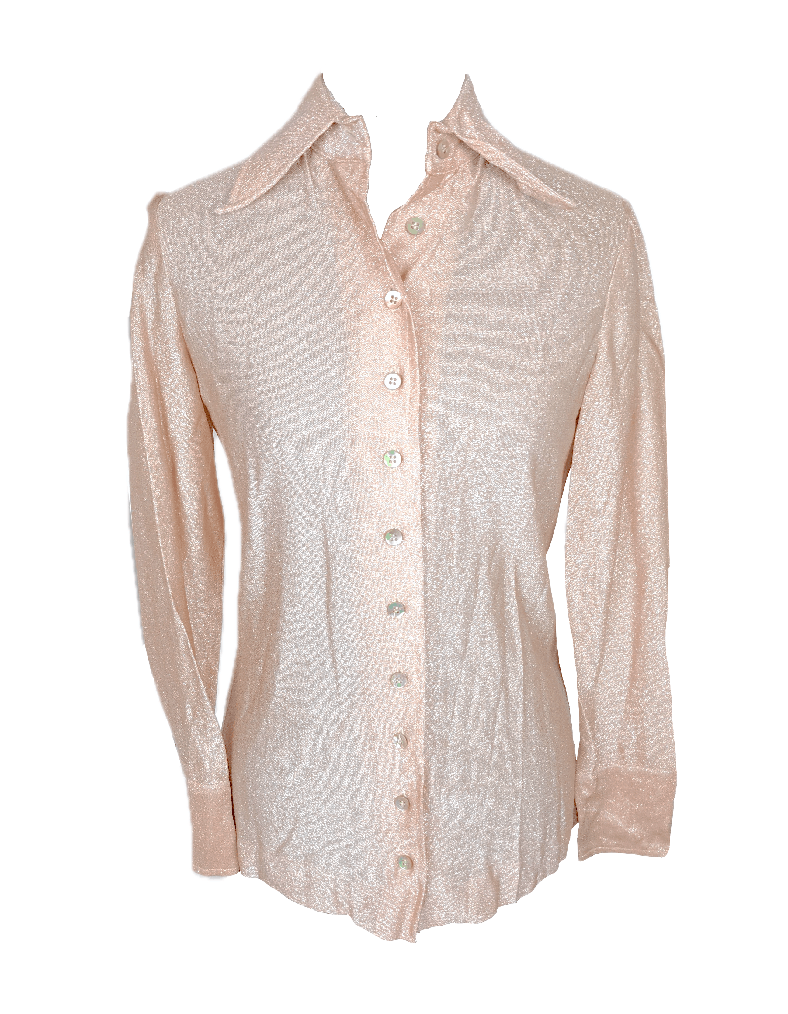 Anne Klein 1960's Anne Klein Shimmer Blouse Size XS / US 0-2 / IT 36-38 - 1 Thumbnail