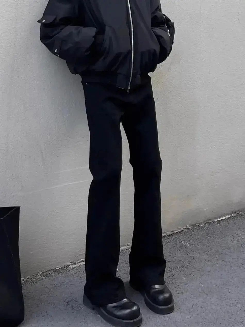 Japanese Brand Retro straight tube micro flared slim fit casual jeans Size US 30 / EU 46 - 1 Thumbnail