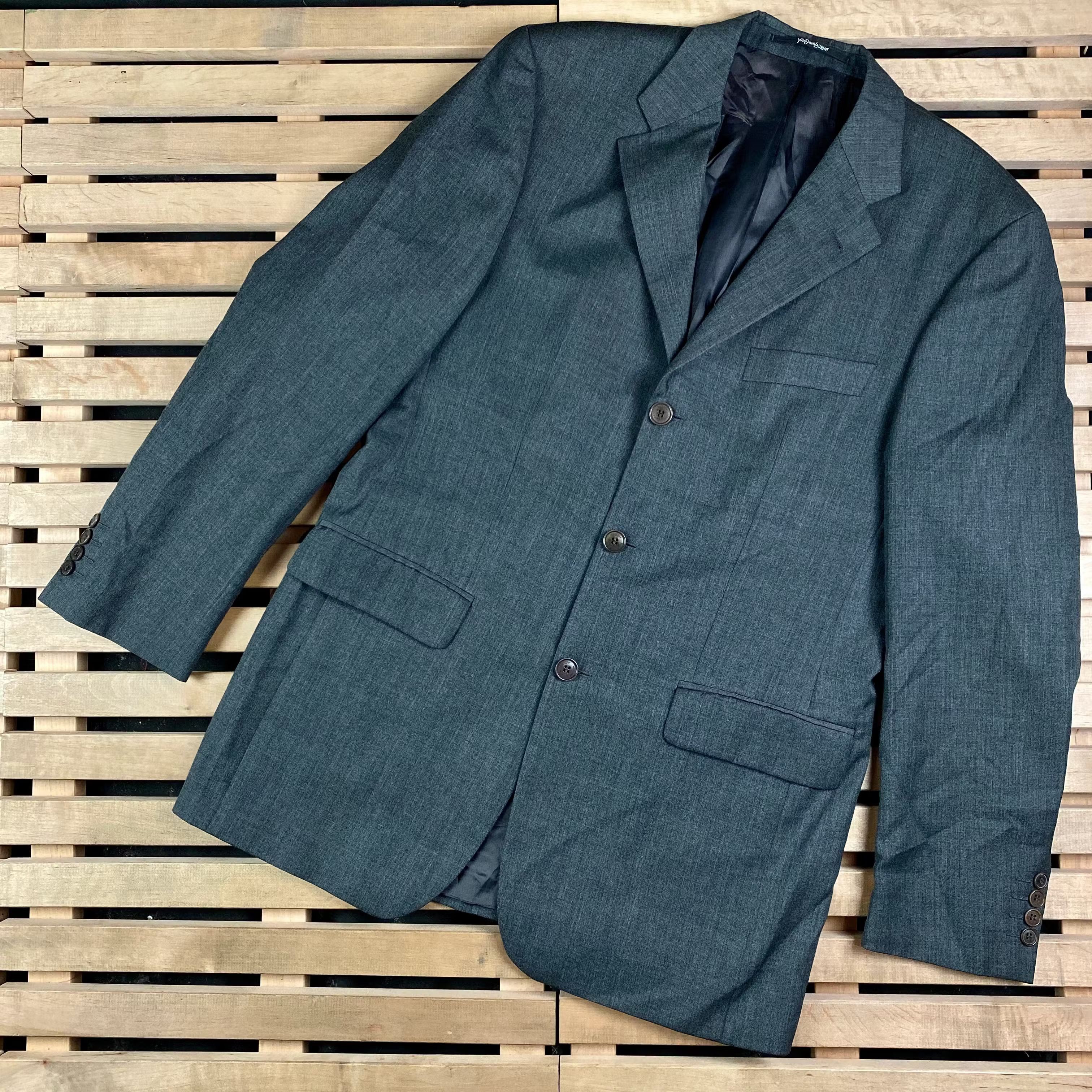 Vintage × Yves Saint Laurent Mens Blazer Jacket Yves Saint Laurent Size 98 L Size 48R - 1 Thumbnail