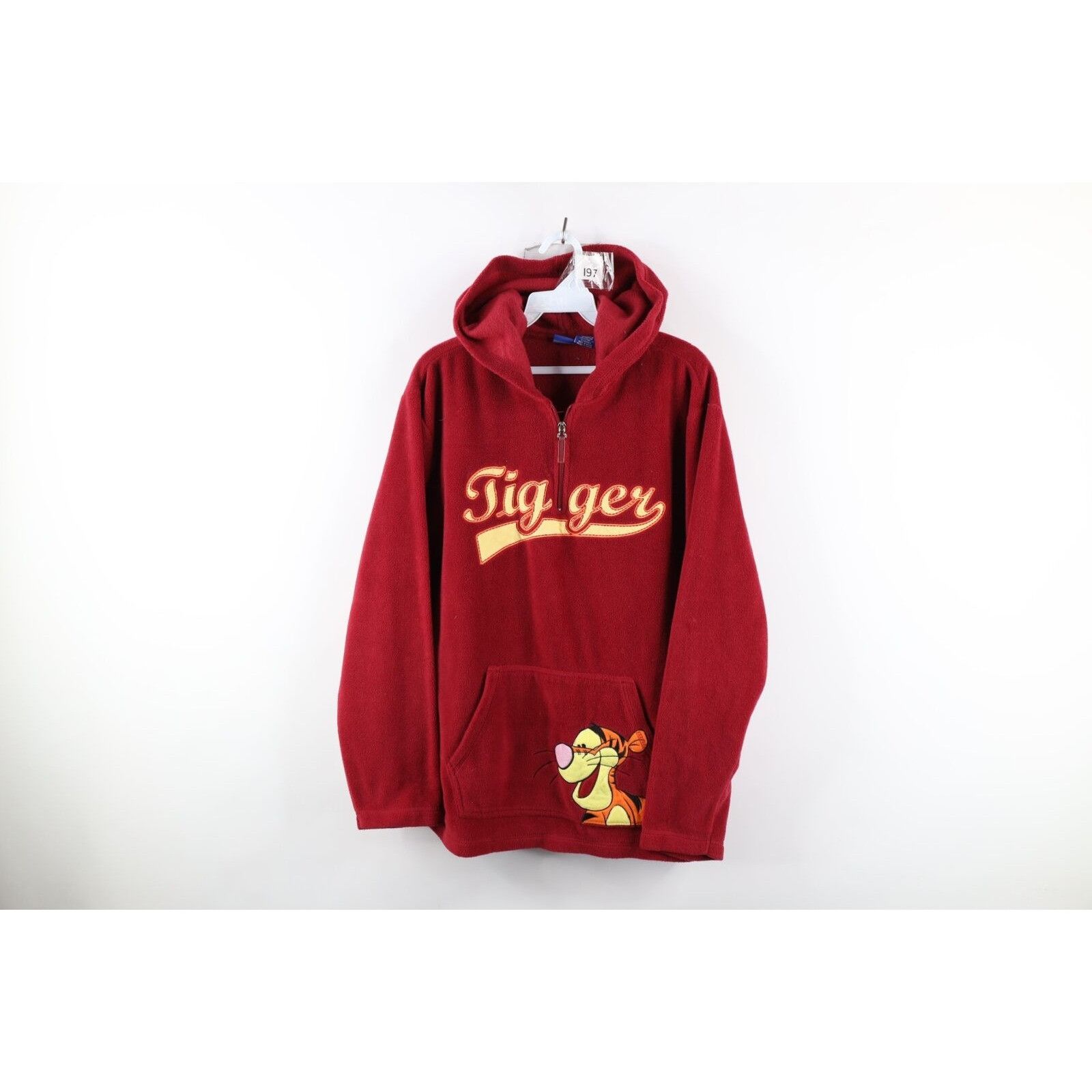 Disney × Vintage Vintage 90s Disney Winnie the Pooh Tigger Fleece Hoodie Size XL / US 12-14 / IT 48-50 - 1 Thumbnail