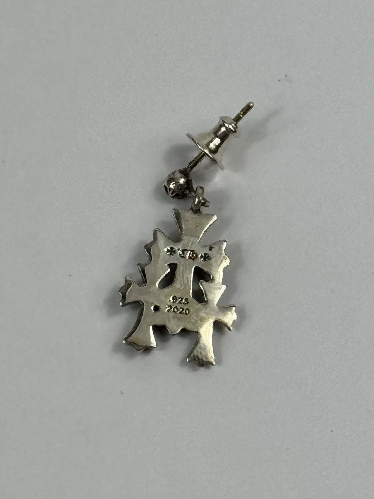 Chrome Hearts TRIPLE CROSS SILVER SINGLE EARRINGS Size ONE SIZE - 7 Thumbnail