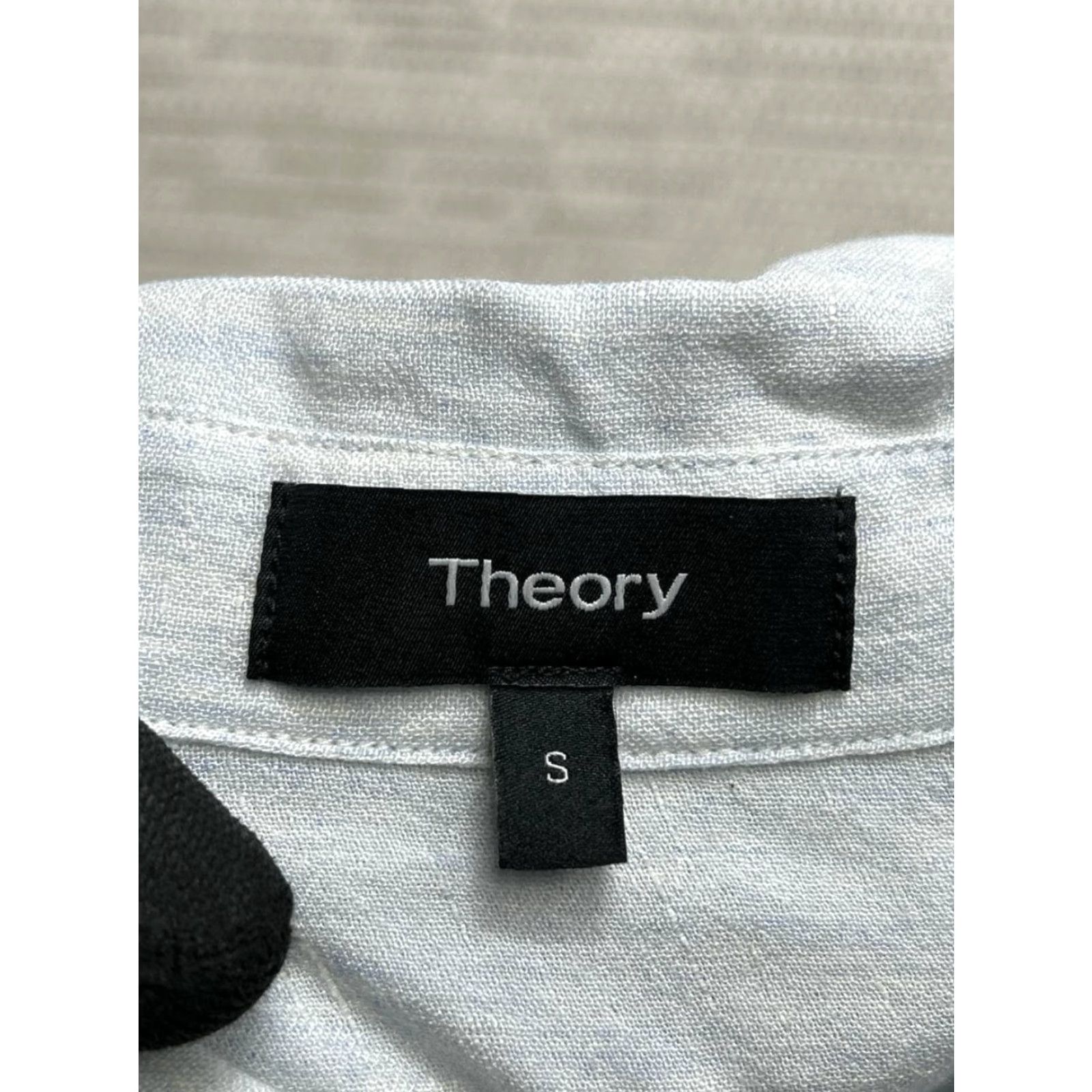 Theory Theory Shirt Womens Small White Linen Curved Hem Button Up Size S / US 4 / IT 40 - 6 Thumbnail