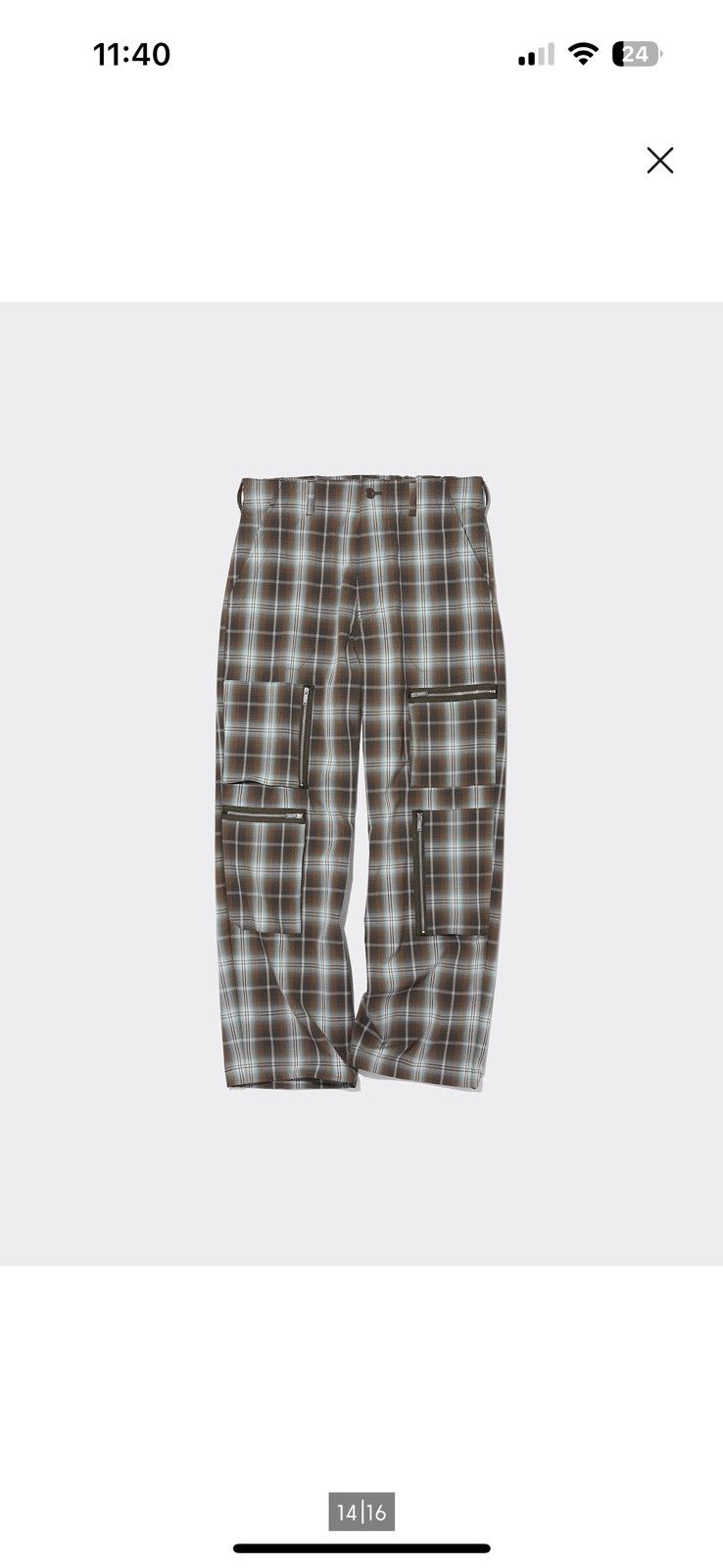 GU × Undercover × Uniqlo Zip Pocket Pants Plaid Size US 34 / EU 50 - 21 Thumbnail