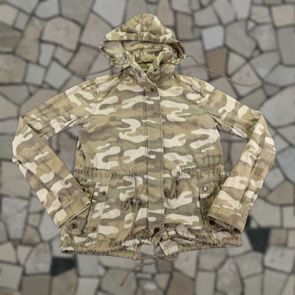 American Eagle Outfitters VINTAGE American Eagle Military Jacket Women Small Camouflage Cotton Canvas Casual Outdoor Size S / US 4 / IT 40 - 1 Thumbnail