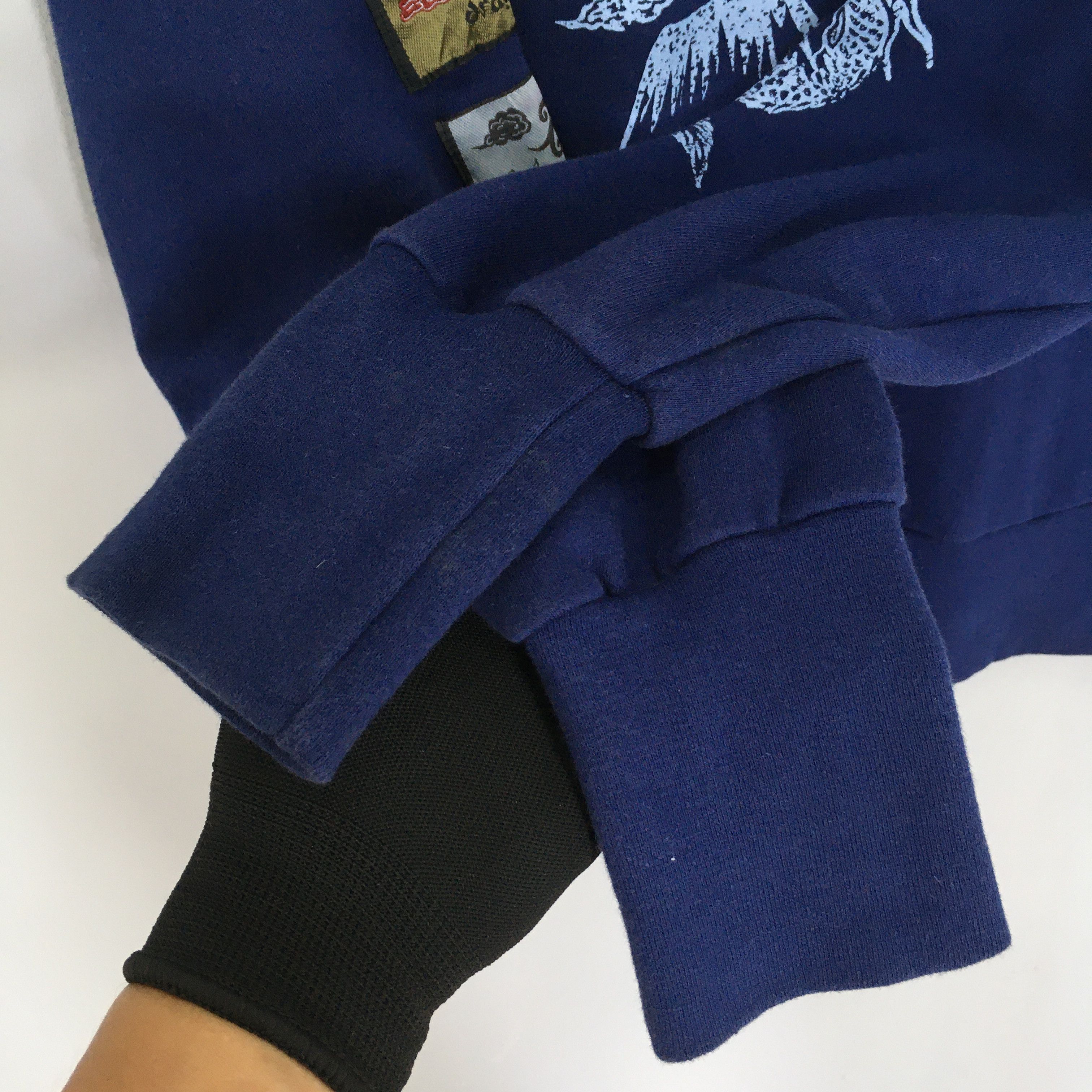 Japanese Brand × Vintage Vintage 90s Sukajan Dragon Japan Blue Sweatshirt Medium Size US M / EU 48-50 / 2 - 4 Thumbnail