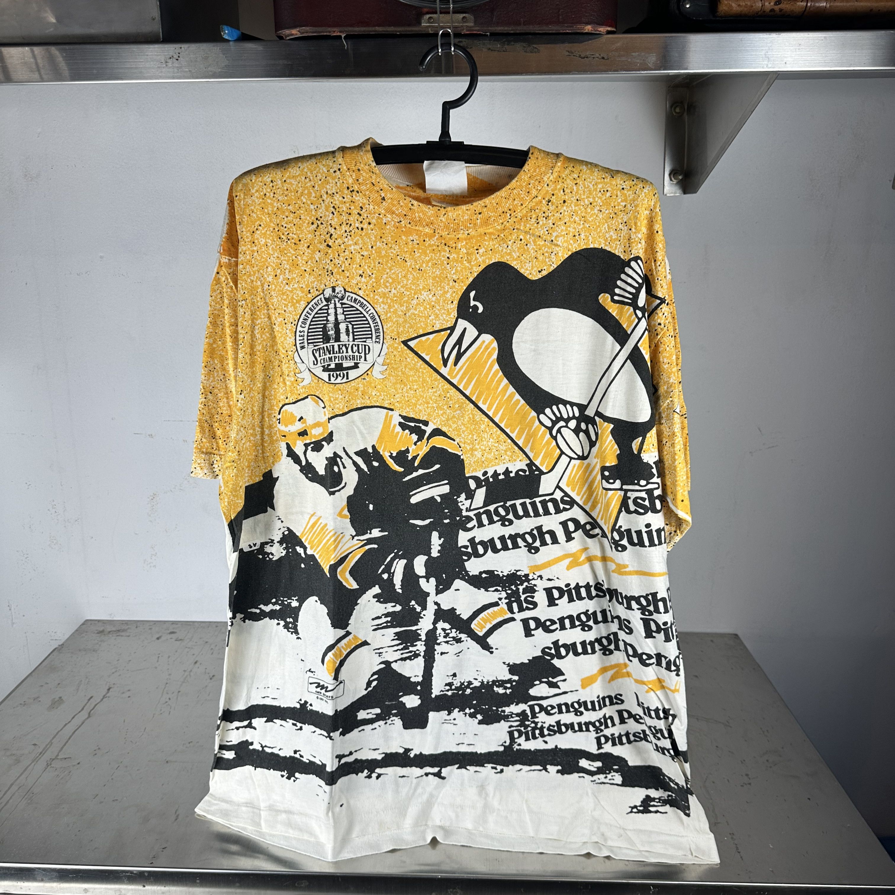 ​1991 Pittsburgh Penguins NHL Champions AOP XL T-shirt