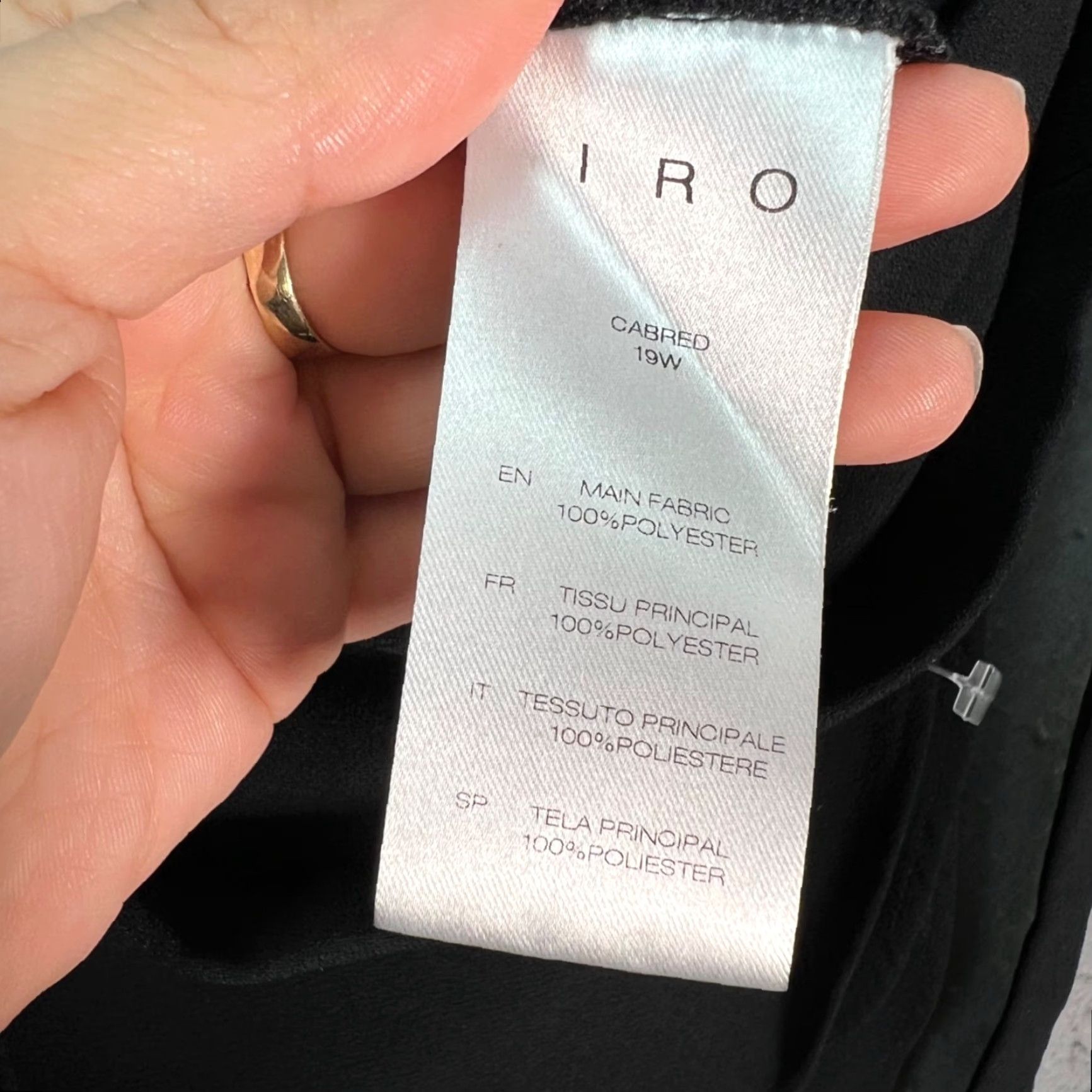 Iro IRO Womens Skirt Short Wrap Asymmetric Ruffle D-Ring Black 36 XS? (Note: Original size 36, but avoid guessing) Size 25" / US 0 / IT 36 - 4 Thumbnail