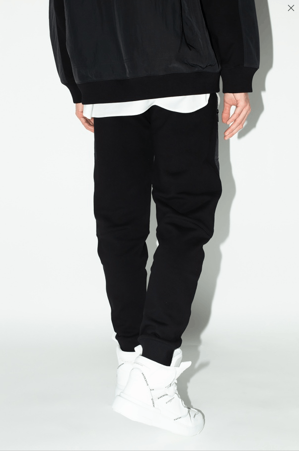Givenchy Black Nylon Panel Address Logo Sweatpants Size US 32 / EU 48 - 6 Thumbnail