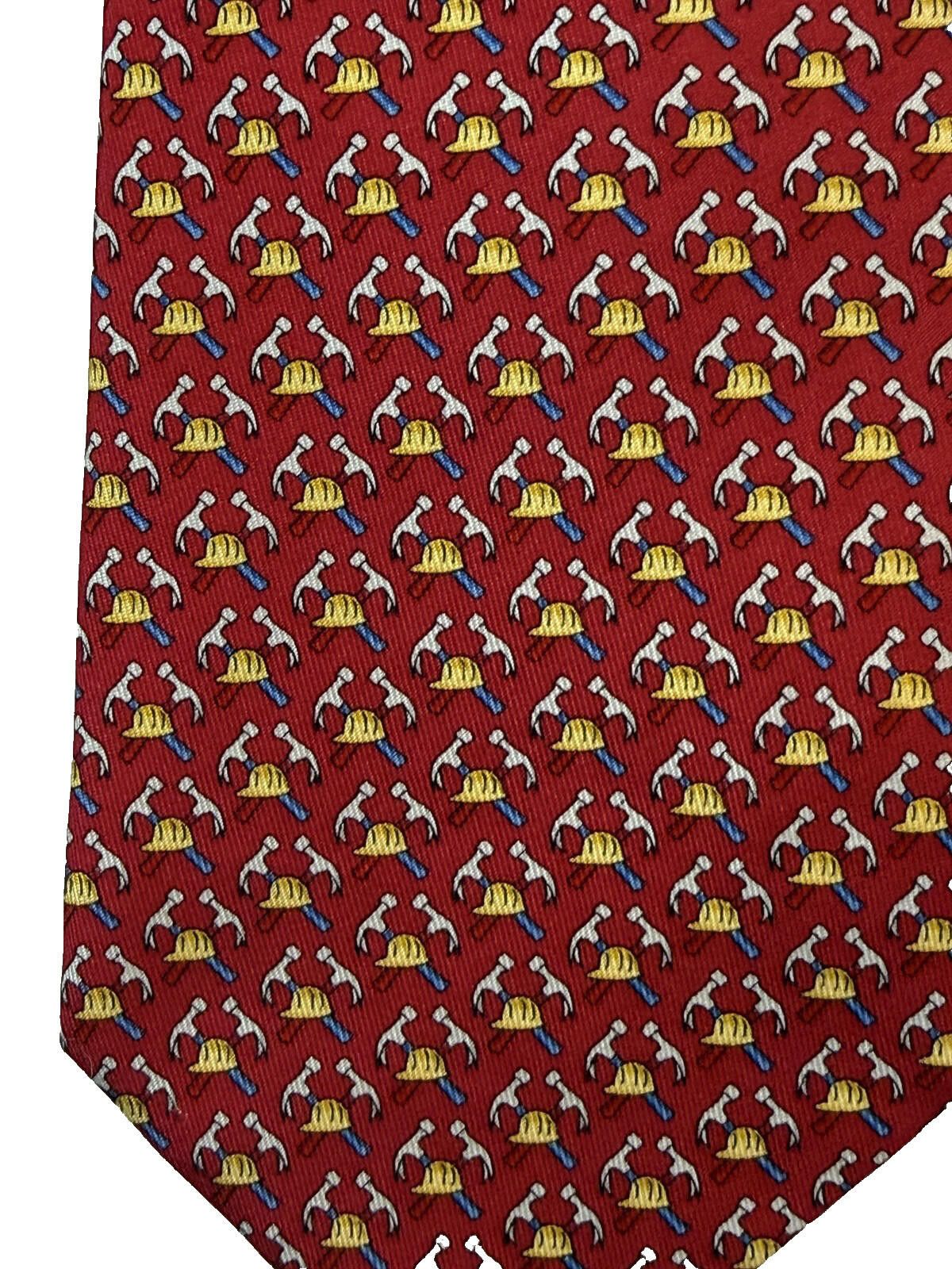 Vineyard Vines Vineyard Vines Tie 100% Silk Red Hard Hat Custom Collection Size ONE SIZE - 3 Thumbnail