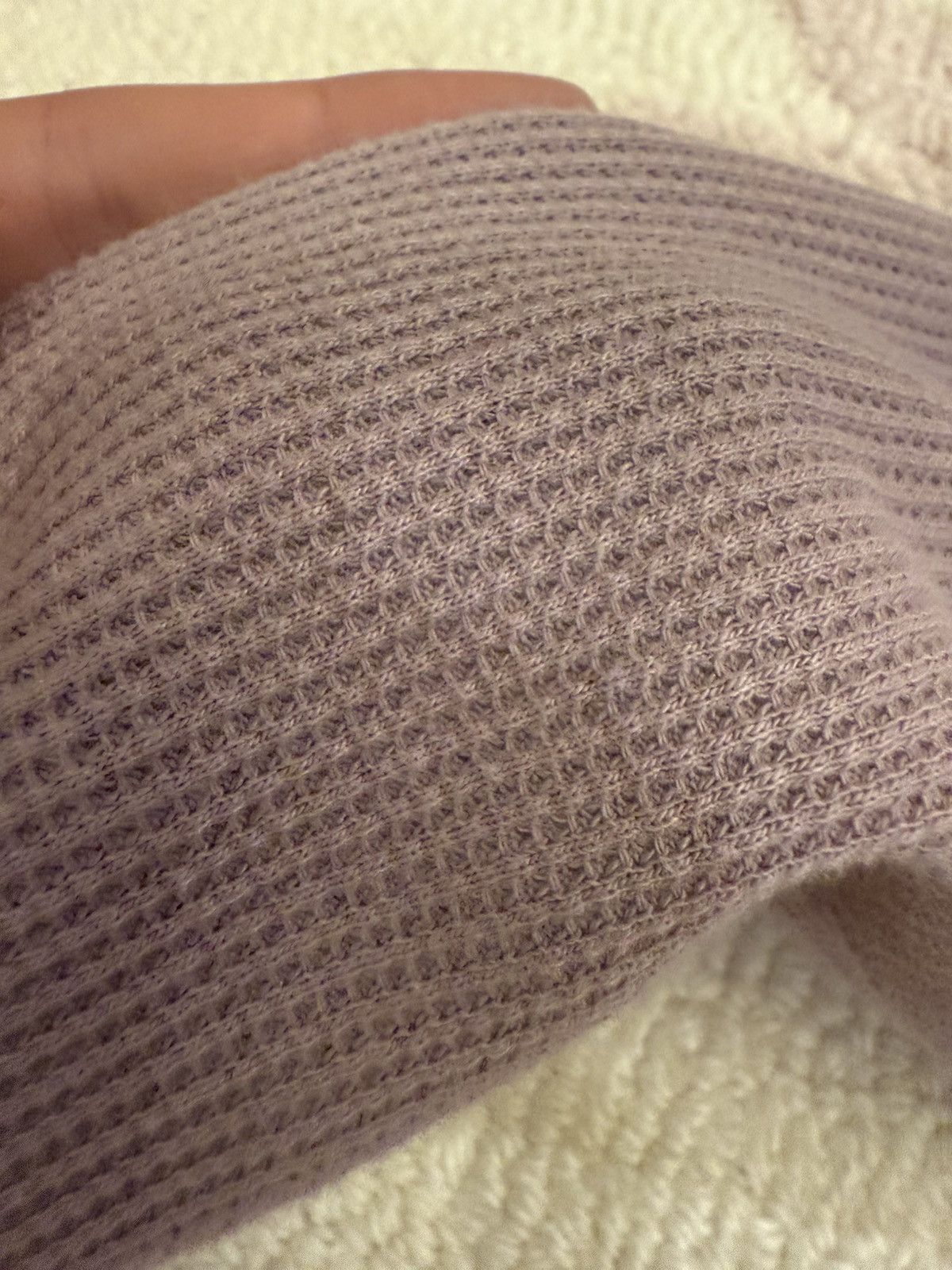 BP. Waffle Knit Mauve Long Sleeve Crop Top Y2K Cozy Aesthetic Size XS / US 0-2 / IT 36-38 - 6 Thumbnail