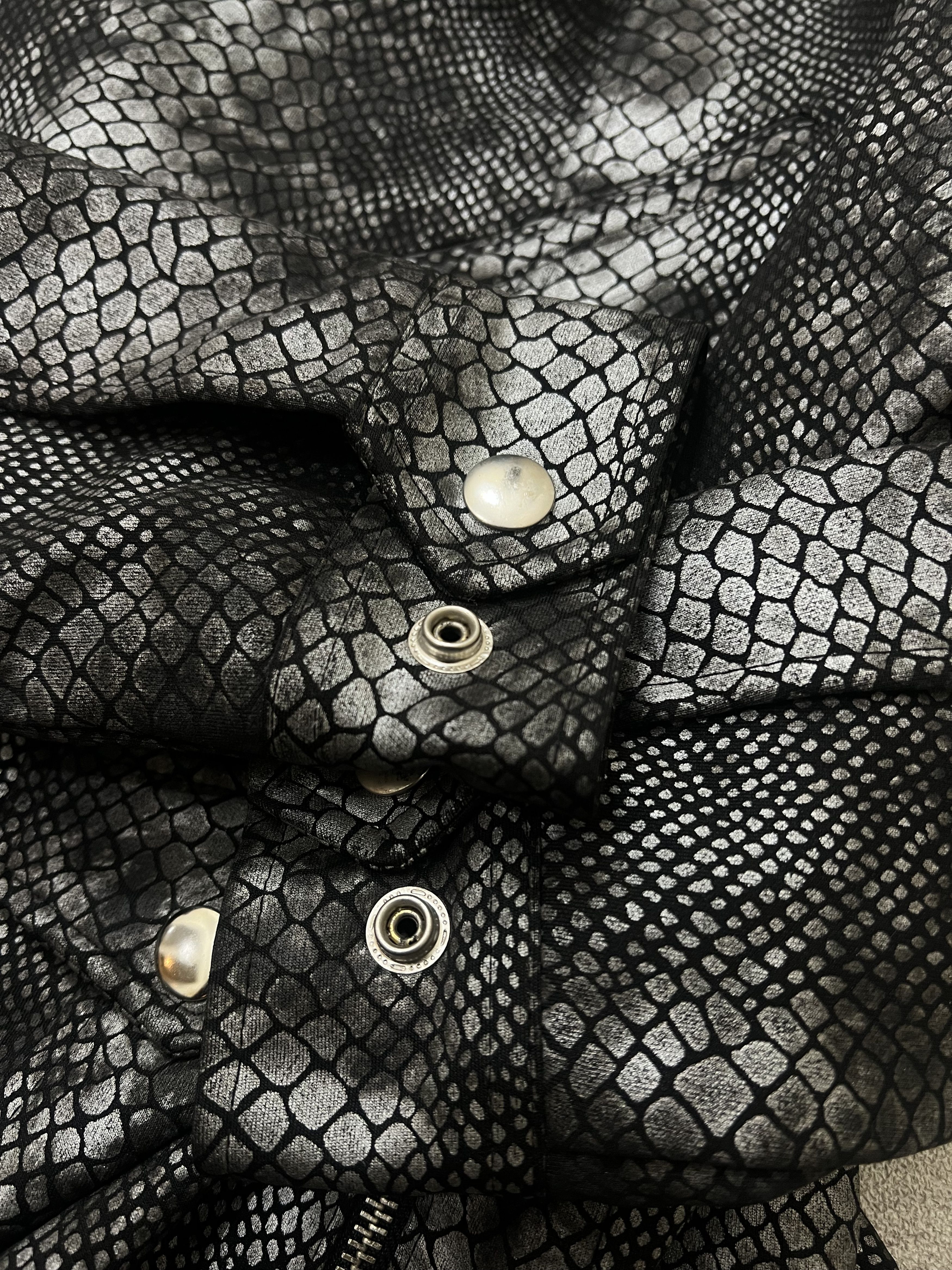 Japanese Brand 2000s Y's Snake Phyton Wax Asymmetric Biker y2k Lgb Ifsix Size US S / EU 44-46 / 1 - 4 Thumbnail