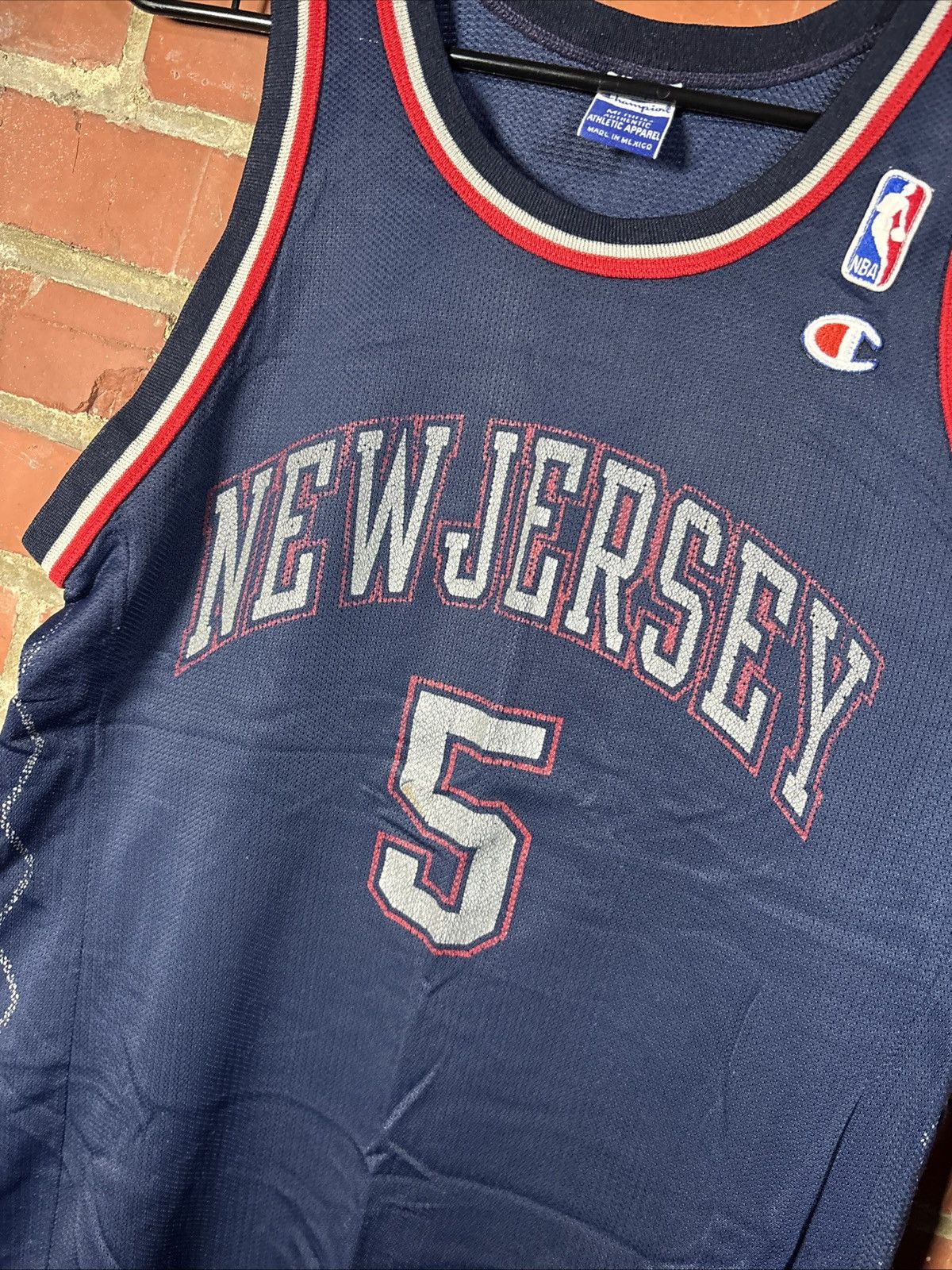 Champion Vintage Y2K Champion New Jersey Nets Jason Kidd 5 Jersey Med Size US M / EU 48-50 / 2 - 3 Thumbnail