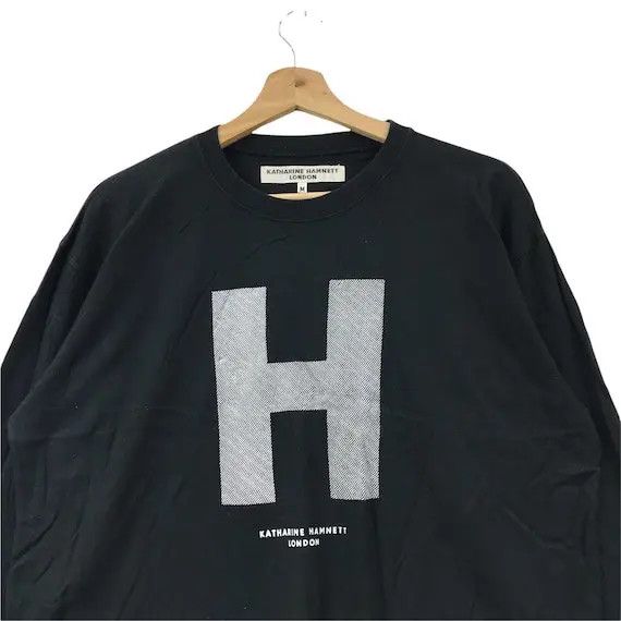 Katharine Hamnett London Vtg KATHARINE HAMNETT LONDON Tee Shirt Long Sleeve Pullover Size M / US 6-8 / IT 42-44 - 3 Thumbnail