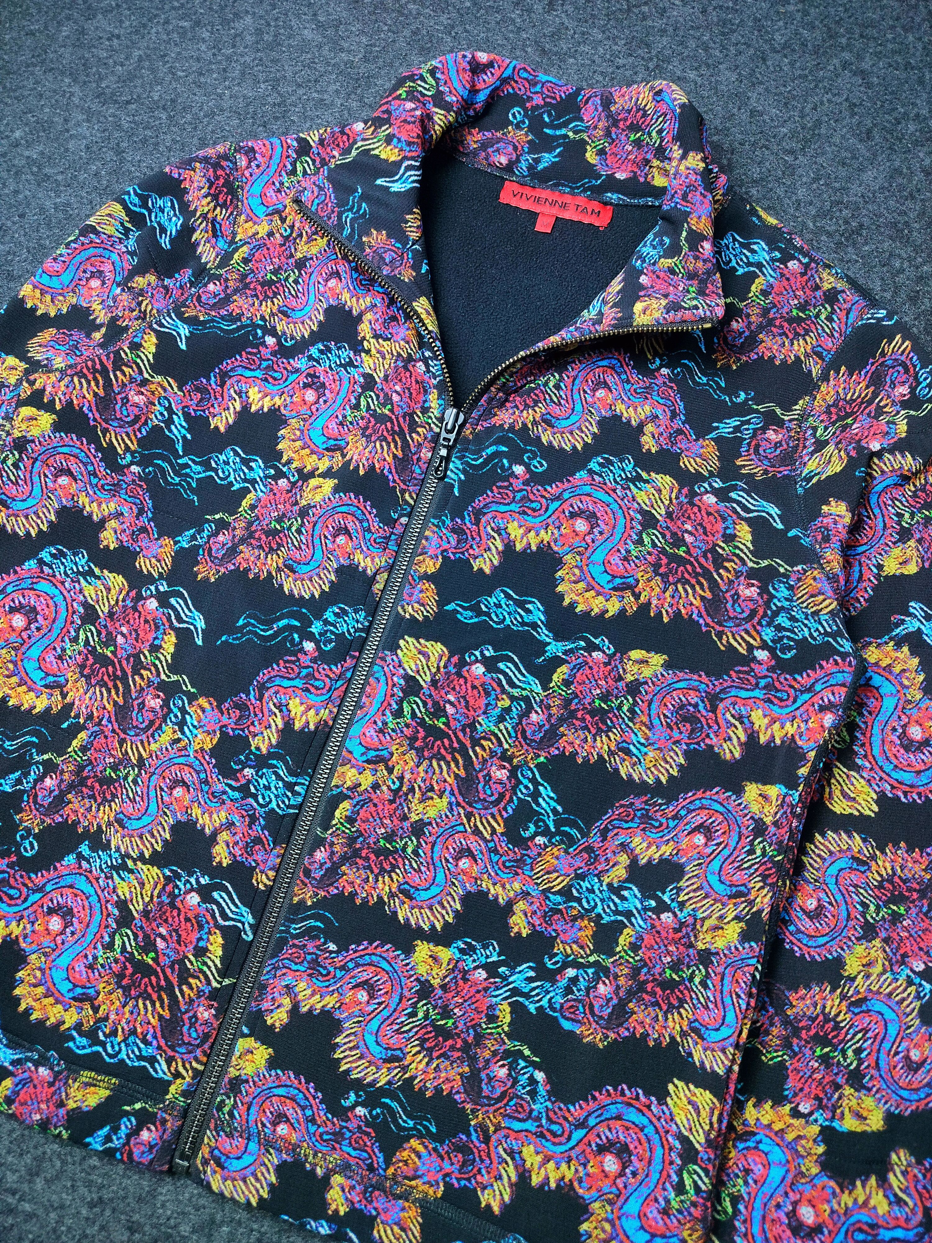 Vivienne Tam Rare Vivienne Tam Dragon All Over Print Zip Up Jacket Size M / US 6-8 / IT 42-44 - 6 Thumbnail