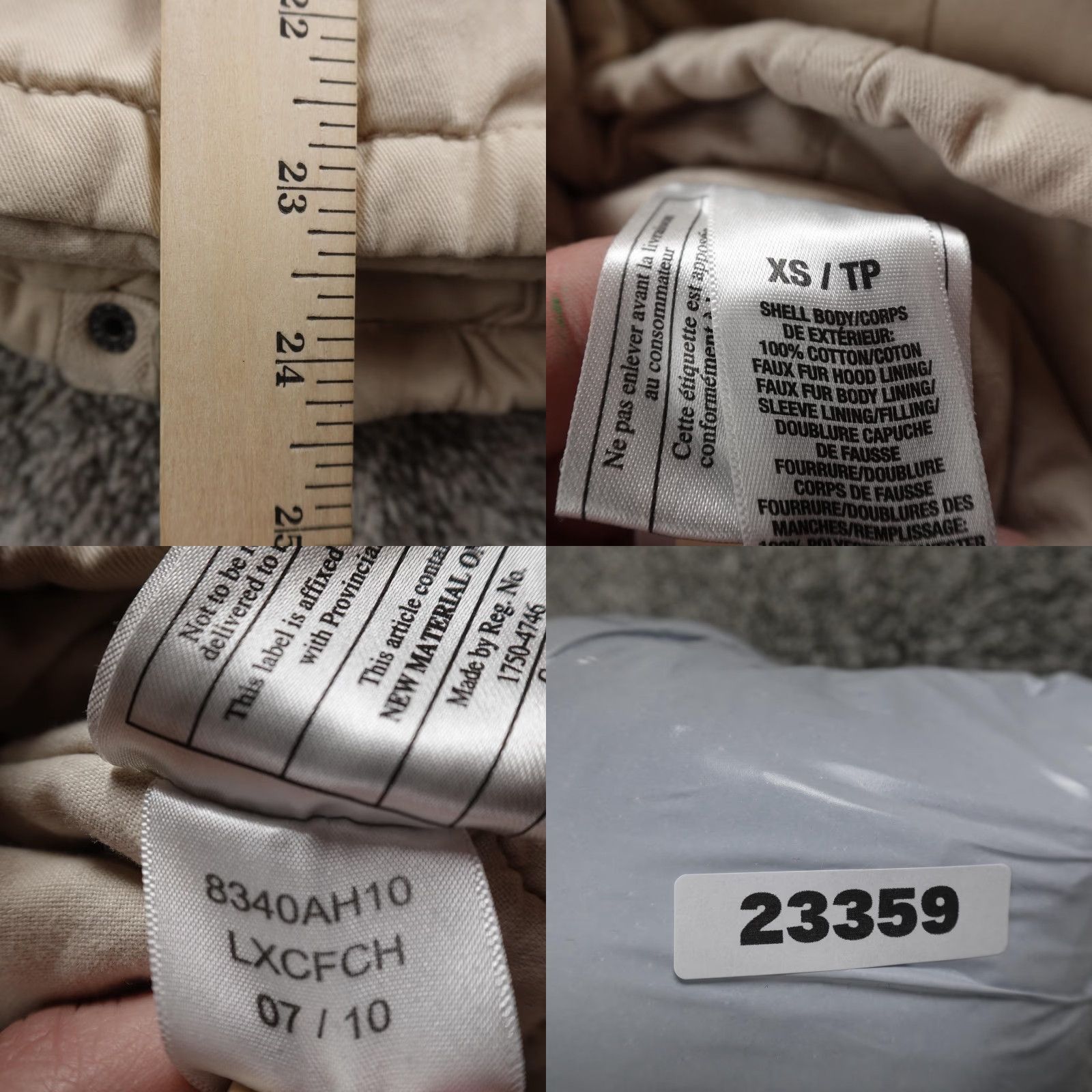 Aeropostale VTG Aeropostale Jacket Womens XS Beige Faux Fur Lined Parka Winter Coat Y2K Size XS / US 0-2 / IT 36-38 - 8 Thumbnail