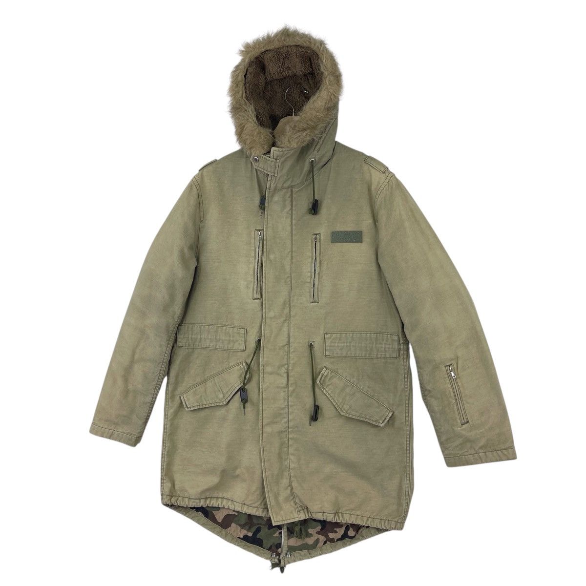 Sophnet. Thinsulate Camo Fishtail Parka Fur Hoodie Jacket Size US M / EU 48-50 / 2 - 6 Thumbnail