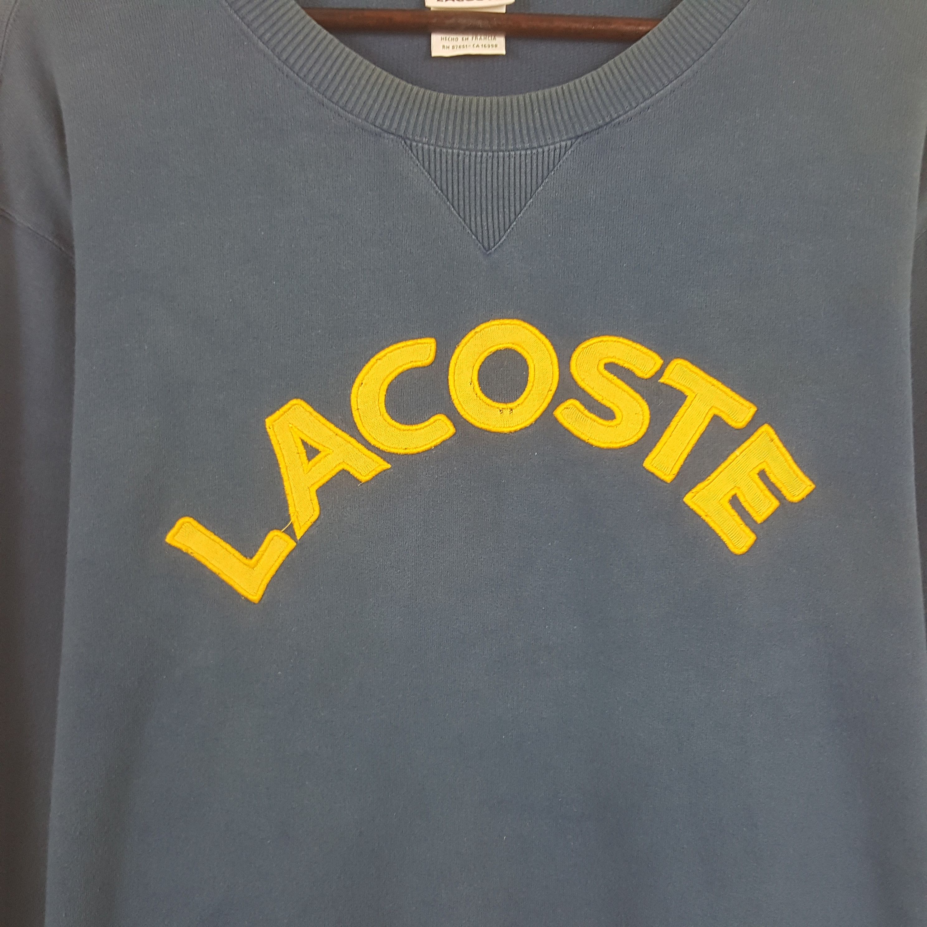 Lacoste × Vintage Vintage Lacoste Patch Spell Out Sweatshirt Size US L / EU 52-54 / 3 - 2 Thumbnail