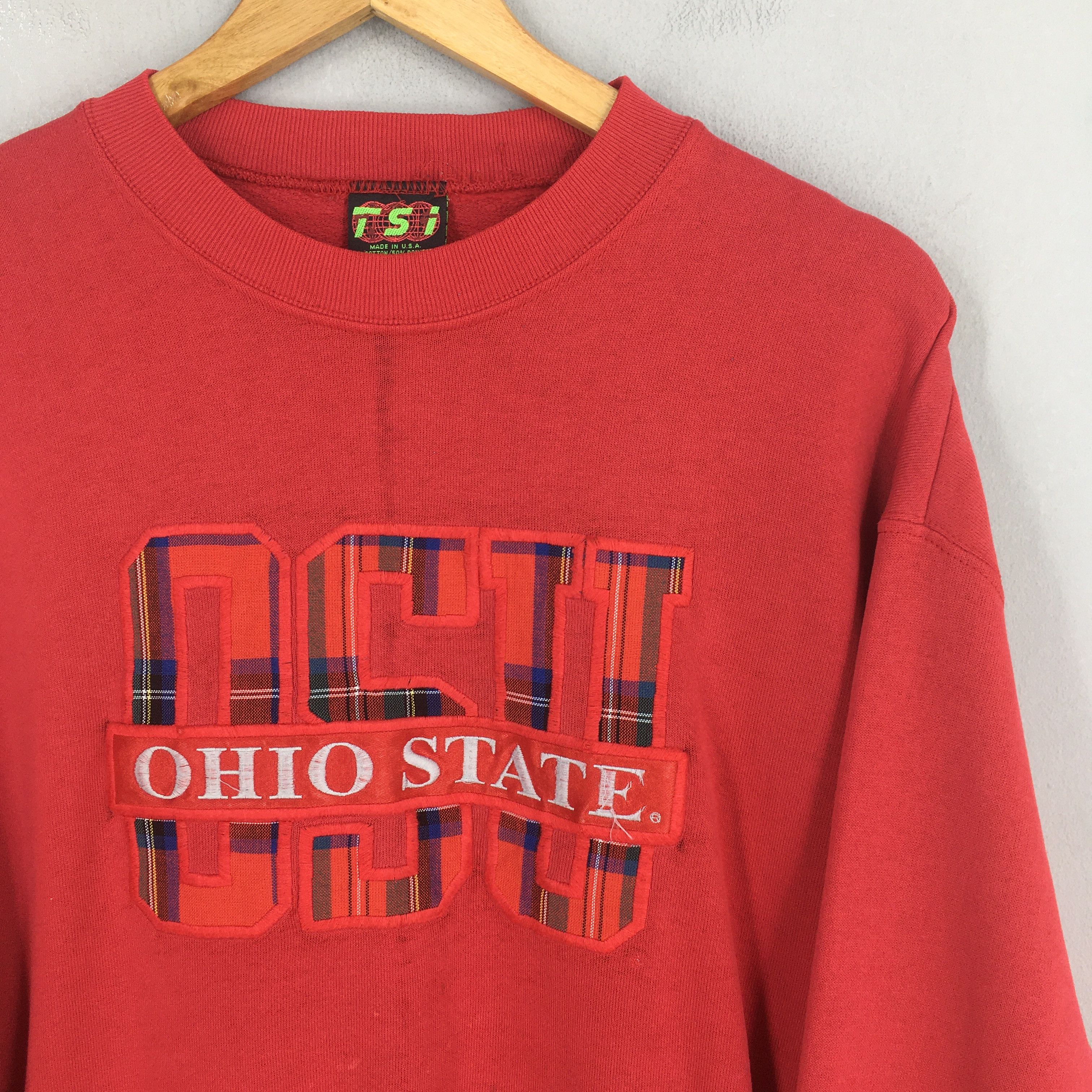 NCAA Vintage 90s Ohio State University OSU Red Sweater Large Size US L / EU 52-54 / 3 - 2 Thumbnail