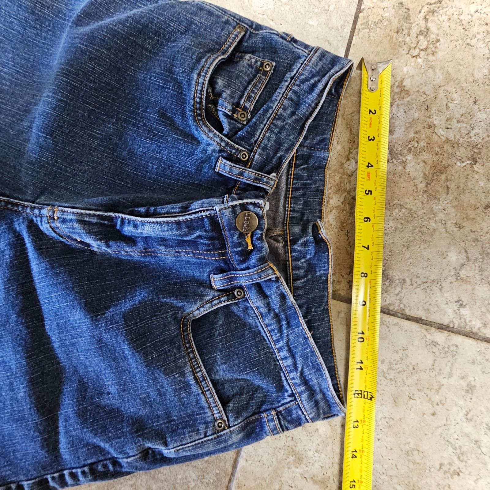 L.L. Bean L.L. Bean Womens Straight Jeans Size 10 Petite 27" inseam Size 32" / US 10 / IT 46 - 7 Thumbnail