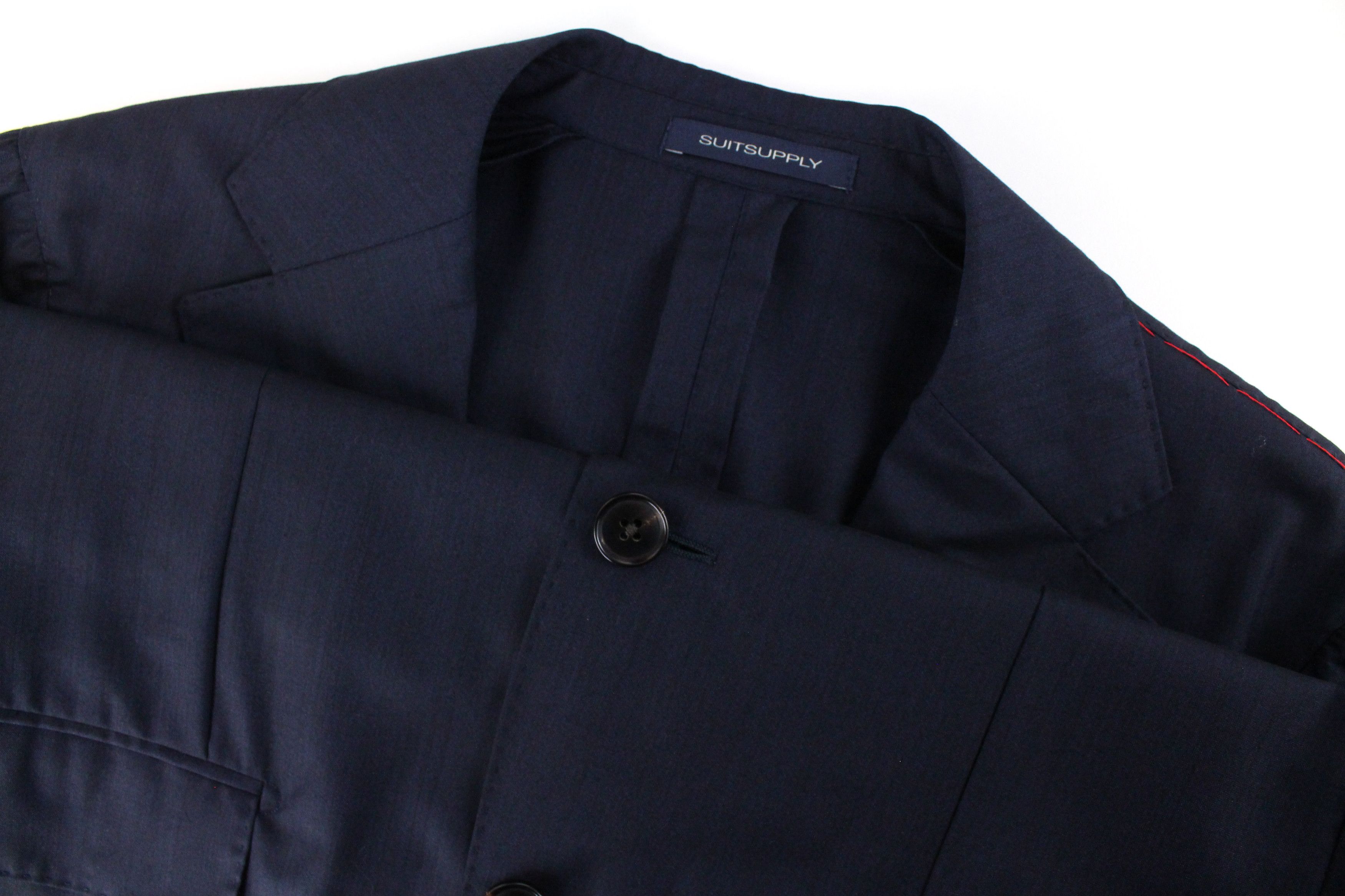 Suitsupply HAVANA UK36R Blue Wool Silk Slim Suit 55090 Size 36R - 6 Thumbnail