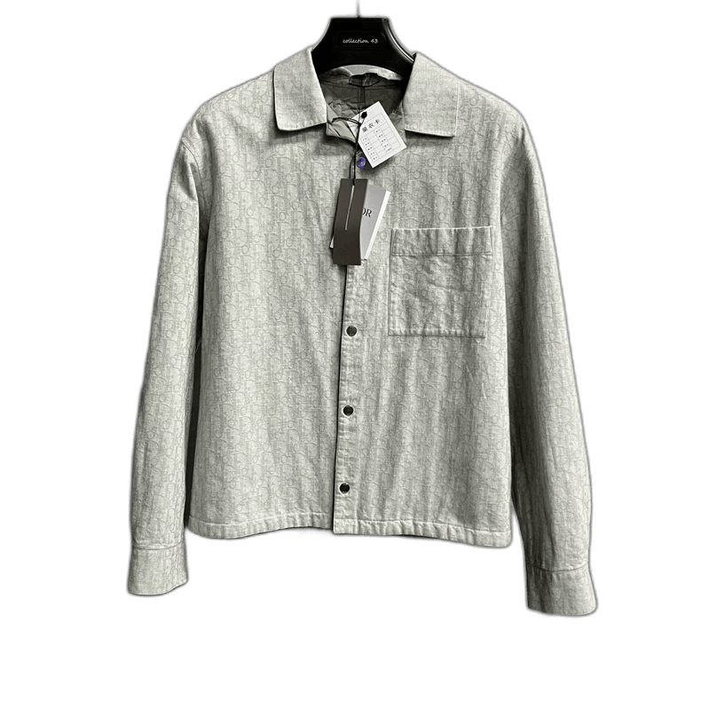 Dior Gray Printed Long Sleeve Shirt