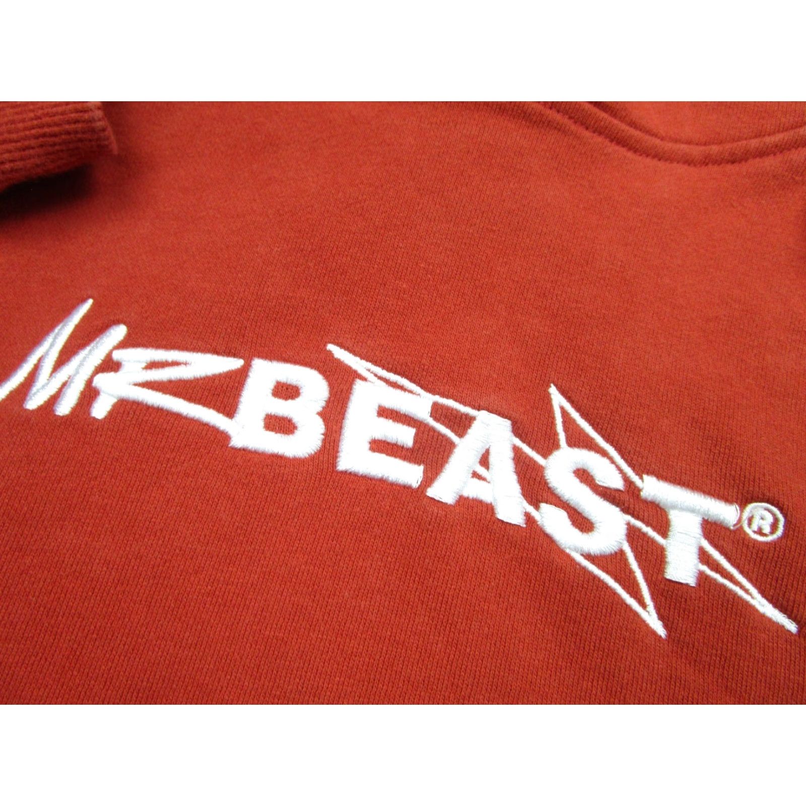 Vintage Mr. Beast Hoodie Mens Large Orange Fleece Pullover Long Sleeve Sweatshirt Size US L / EU 52-54 / 3 - 4 Thumbnail