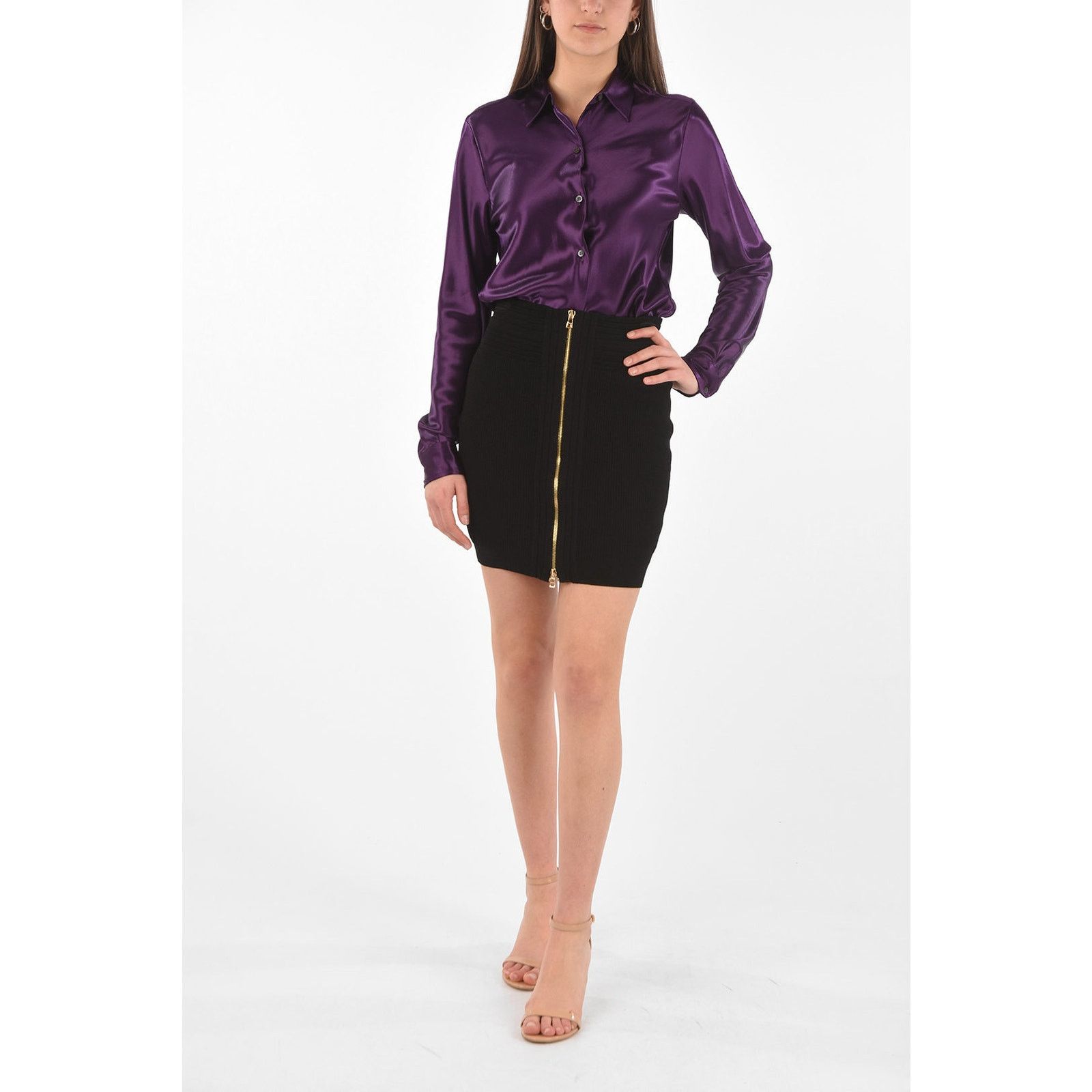 Balmain Balmain Ribbed-Knit Mini Skirt sz 46 FR (14 US) Size 36" / US 14 / IT 50 - 1 Thumbnail