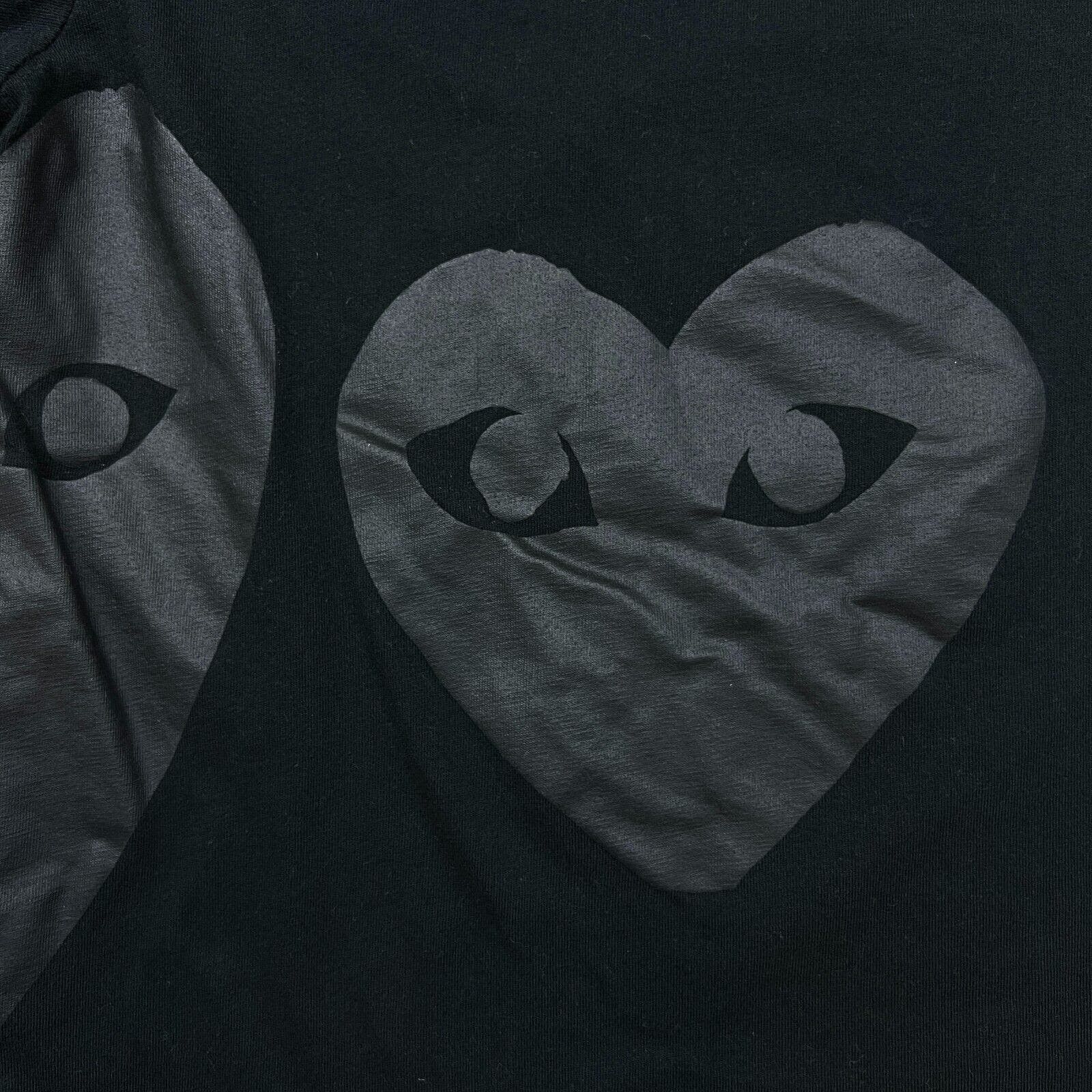 Comme des Garcons Comme Des Garcon Play T Shirt Black CDG Black Play Heart Tee Size US XL / EU 56 / 4 - 4 Thumbnail