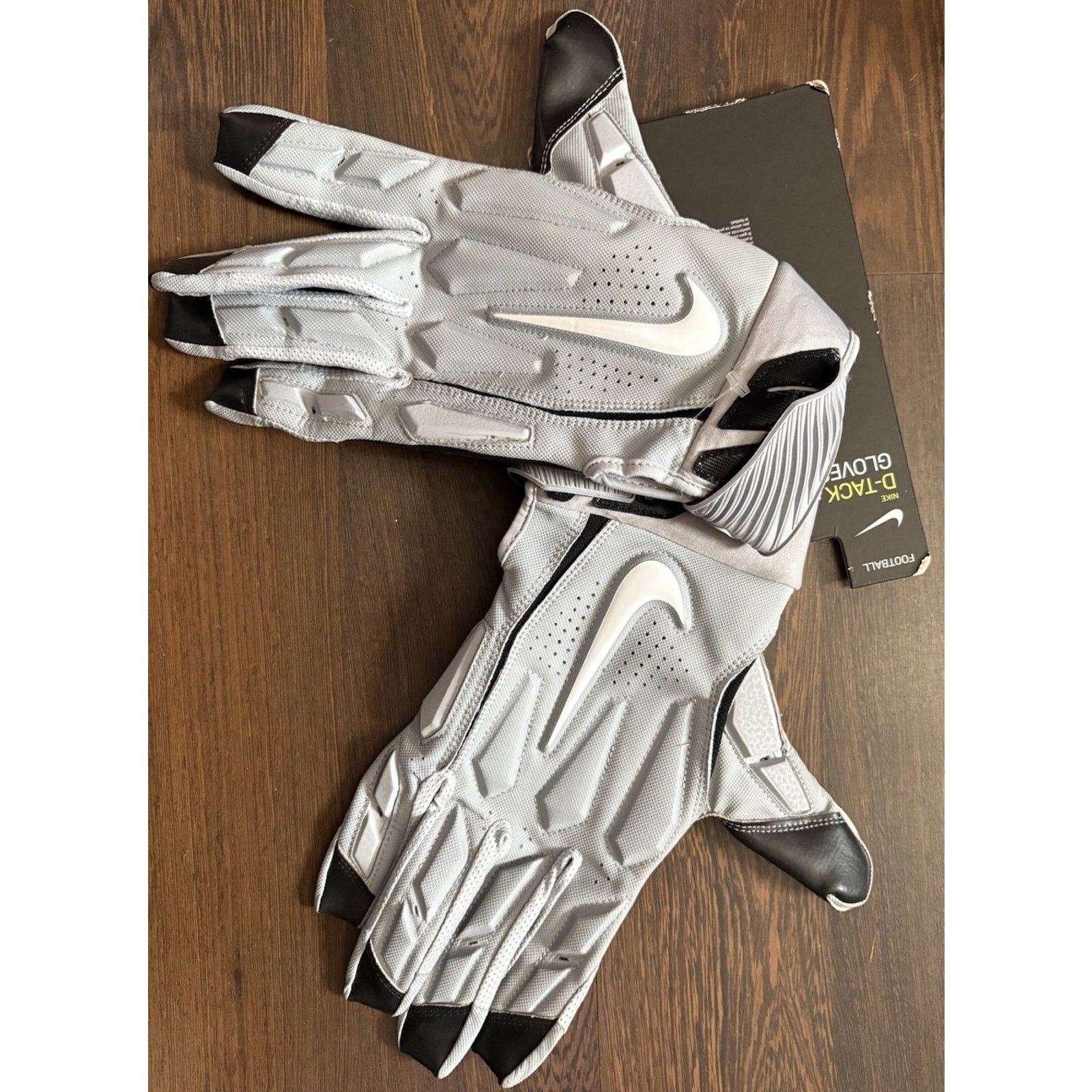 RareFind Nike D-Tack 6.0 Linmn Ftbl Glv Gray Men's Size 4XL