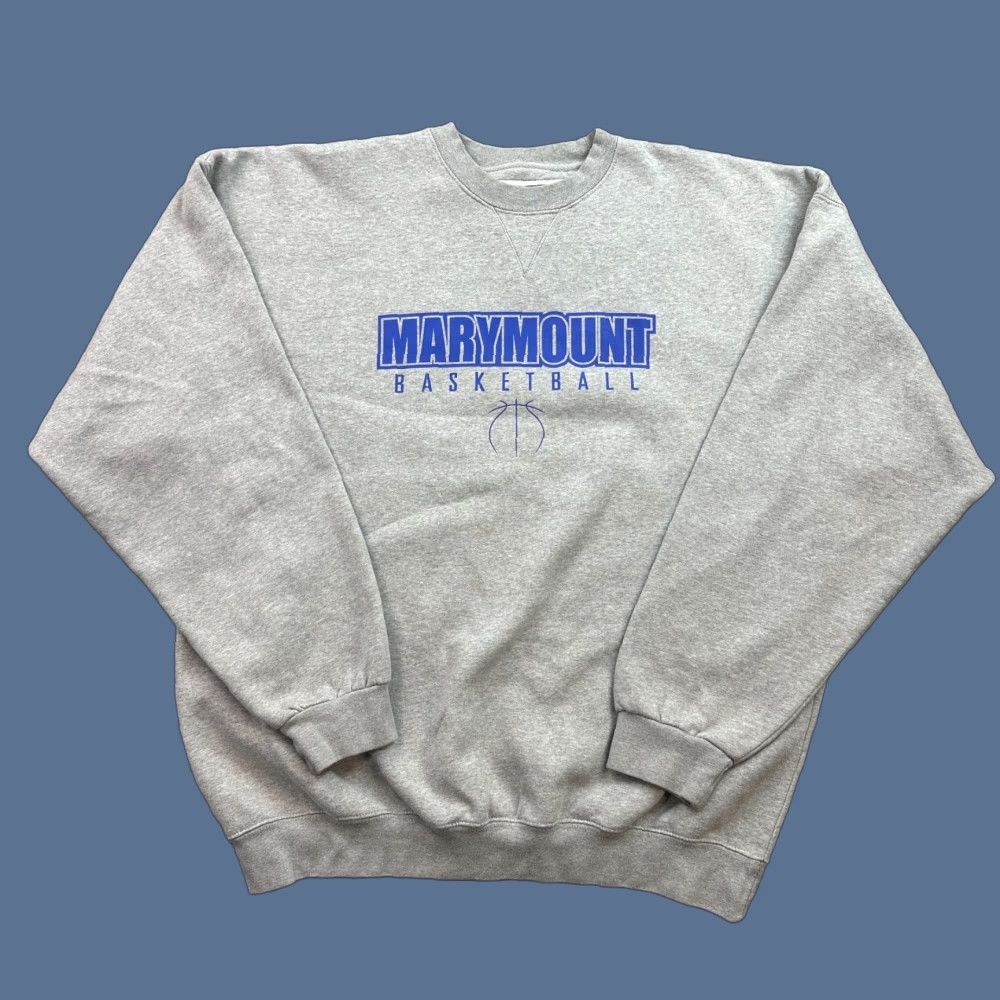 Vintage Marymount University Sweatshirt Mens 2XL Gray Basketball Team Crewneck Pullover Size US XXL / EU 58 / 5 - 1 Thumbnail