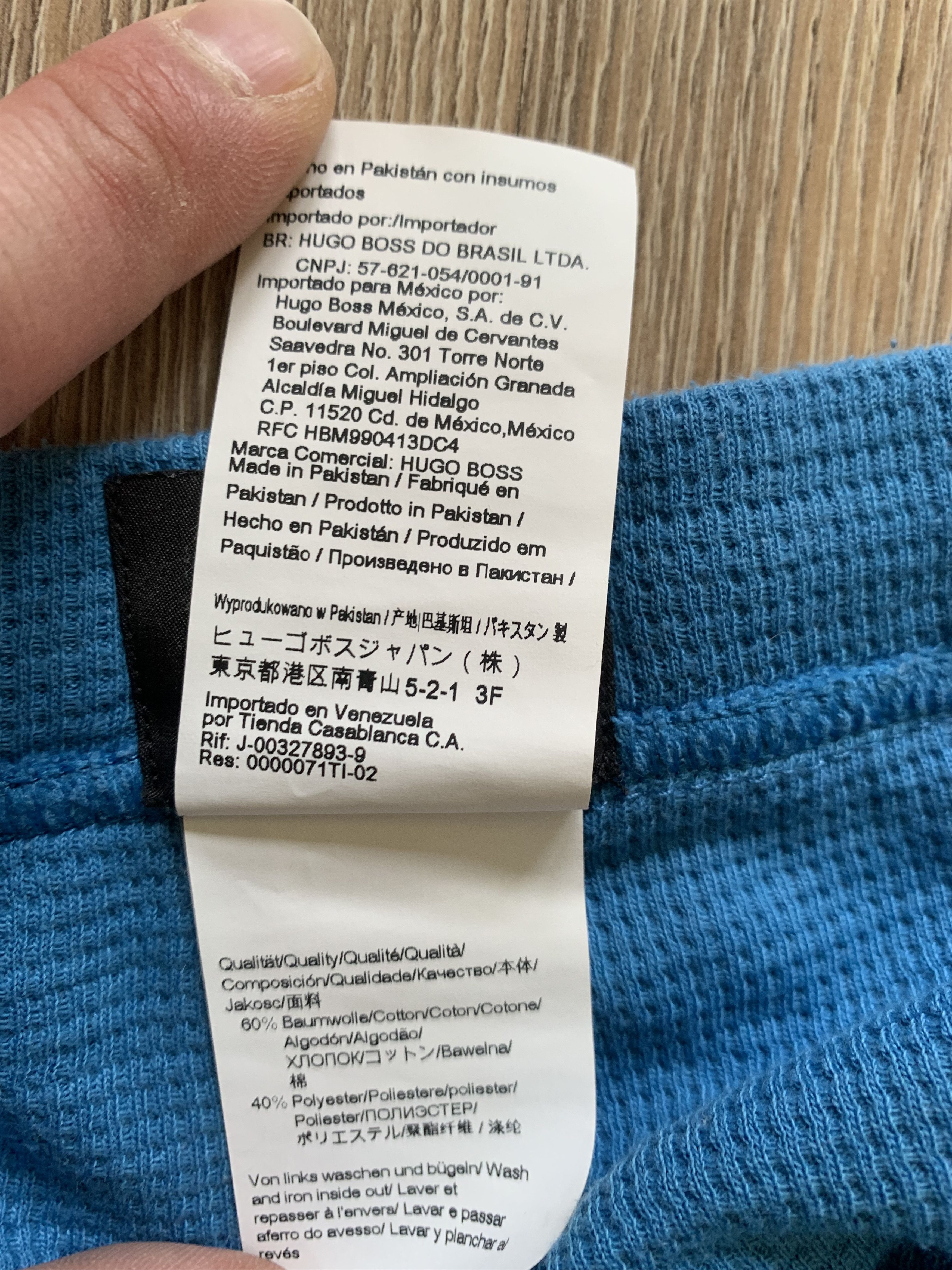 Hugo Boss Hugo Boss Cotton Light Blue Waffle Shorts Size US 34 / EU 50 - 8 Thumbnail