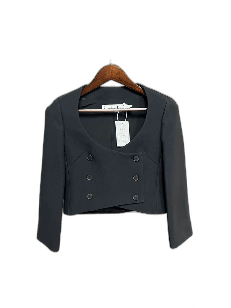 Dior Dior Double-Breasted Cropped Blazer Size US XS / EU 42 / 0 - 1 Thumbnail
