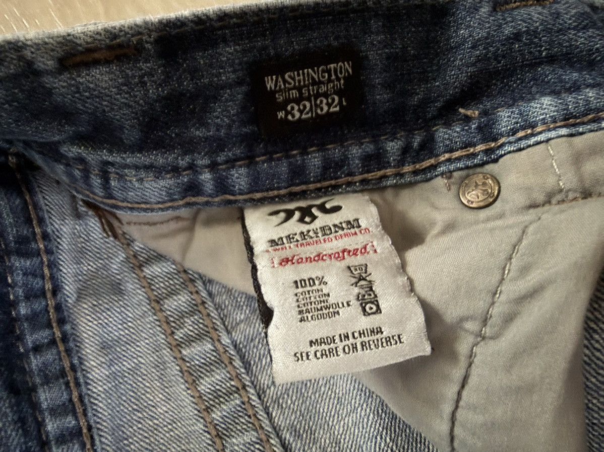 Mek Denim Vtg Y2K MEK Denim Durham Distressed Boot Cut Sz 32x32 *33x30 Size 32" / US 10 / IT 46 - 8 Thumbnail