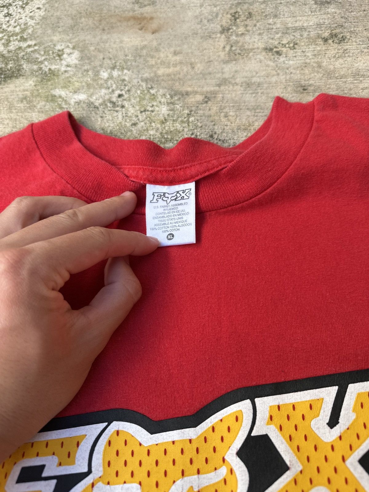 Fox Racing × Vintage Vintage 90s Surfwear Dirtbiking Fox Red Longsleeve T-Shirt Size US XL / EU 56 / 4 - 2 Thumbnail