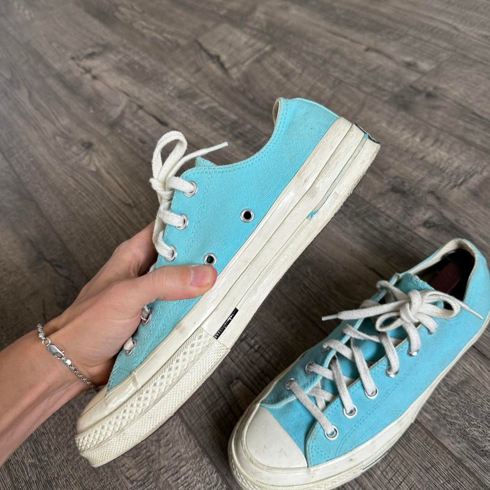 Converse Baby Blue Aqua Chuck Taylor Converse OX Low Chuck 70 Sneaker Size US 8 / EU 41 - 5 Thumbnail