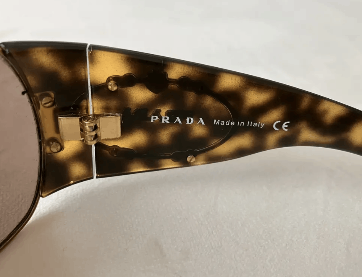 Prada PRADA Sunglasses Rectangle Wrap Shield Metal Symbole RI920 Size ONE SIZE - 6 Thumbnail