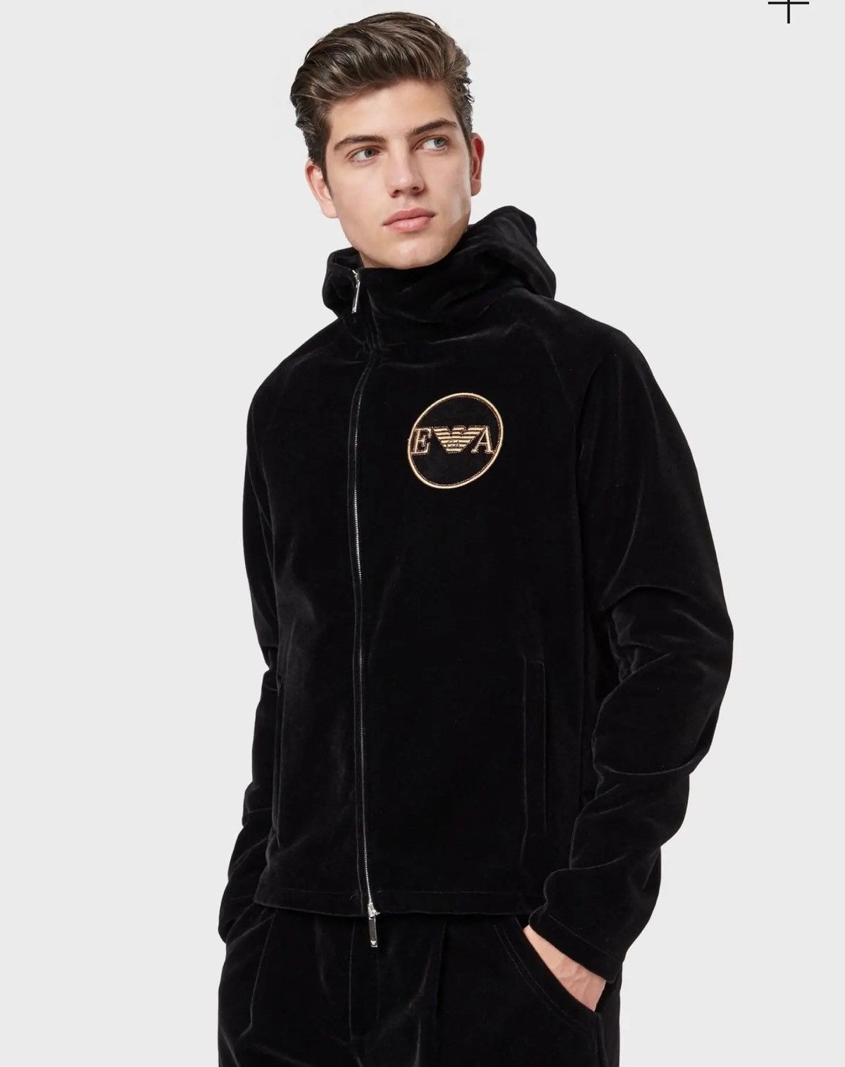 Emporio Armani Emporio Armani Sweatshirt Flocked Fabric Size US M / EU 48-50 / 2 - 1 Thumbnail