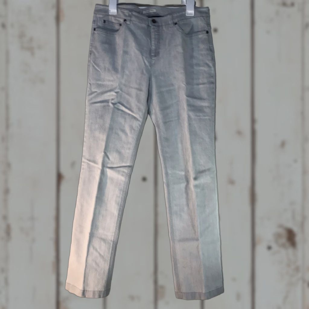 Jones New York Jones New York Sport Jeans Womens Size 12 Gray Wash Straight LT Size 34" / US 12 / IT 48 - 1 Thumbnail