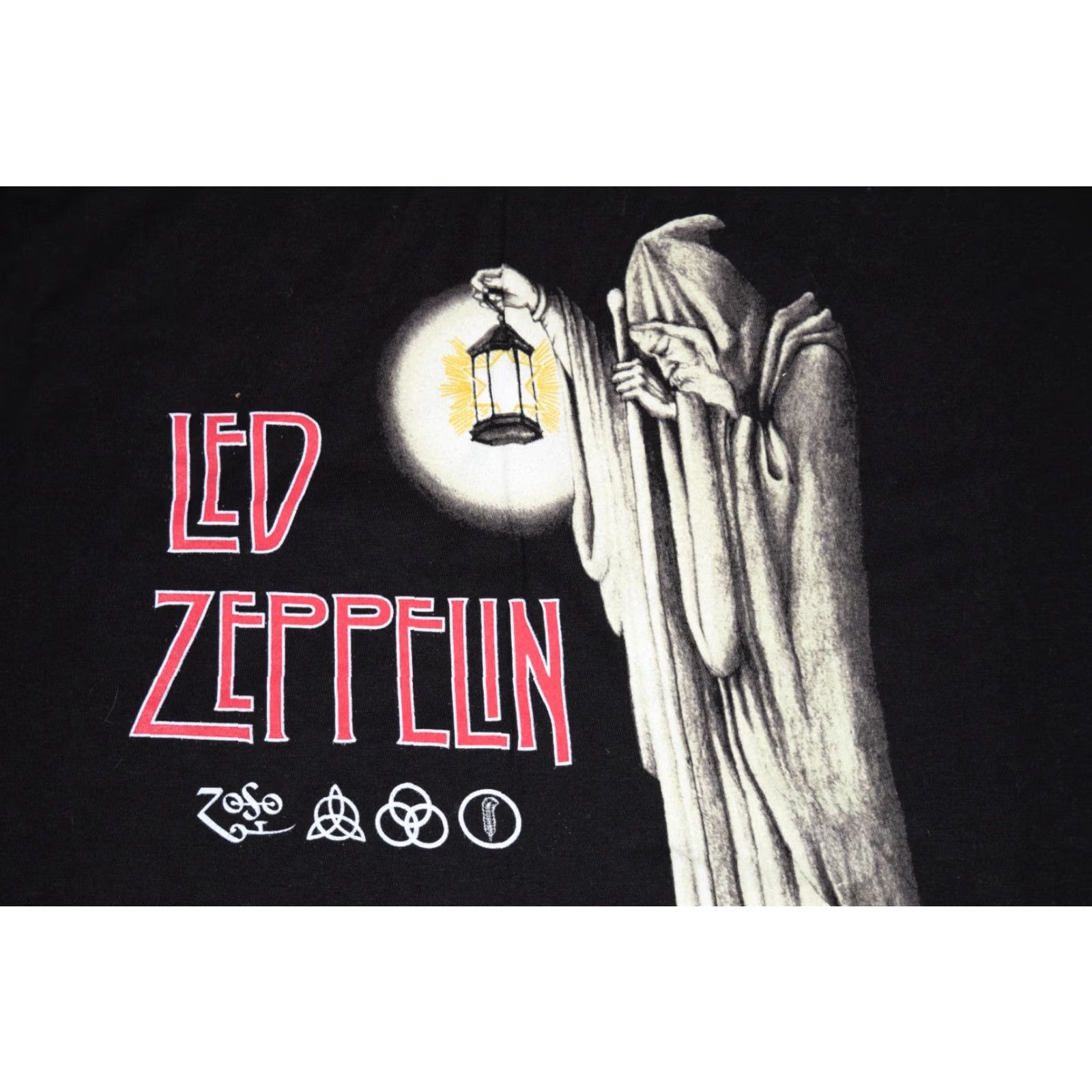 Logo 7 LED ZEPPELIN Logo T-Shirt Mens Large Black Rock Music Crew Neck Regular Fit Size US L / EU 52-54 / 3 - 2 Thumbnail
