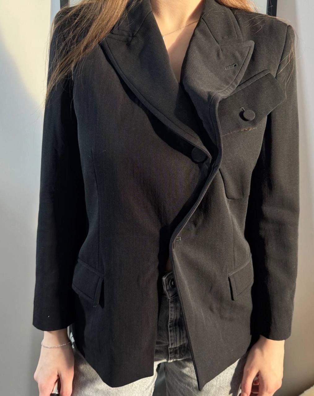 Jean Paul Gaultier Jean Paul Gaultier Vintage Black Asymmetrical Blazer Size M / US 6-8 / IT 42-44 - 3 Thumbnail