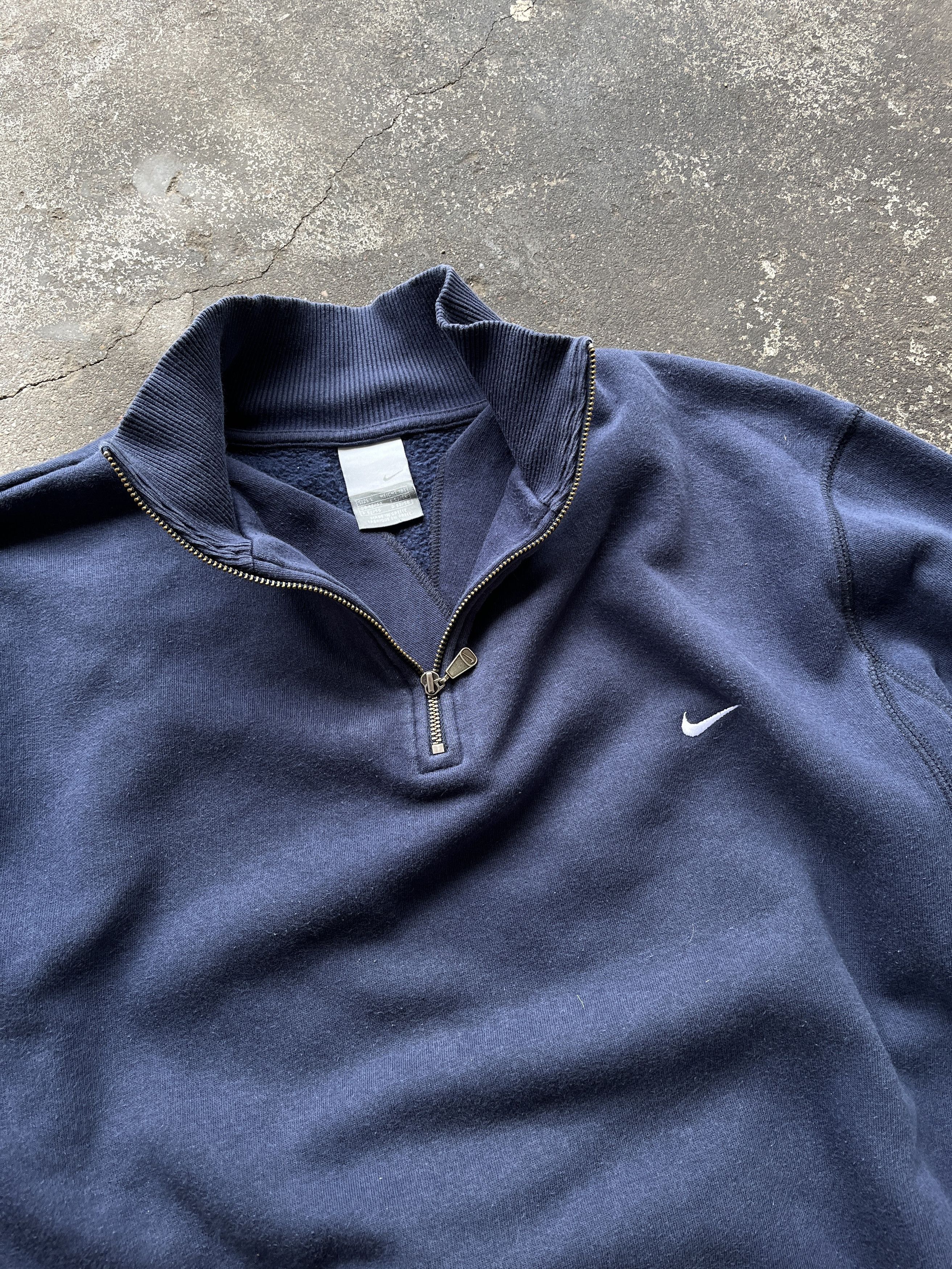 Nike Nike Vintage 00s Navy Half-Zip Sweatshirt Size US XXL / EU 58 / 5 - 3 Thumbnail