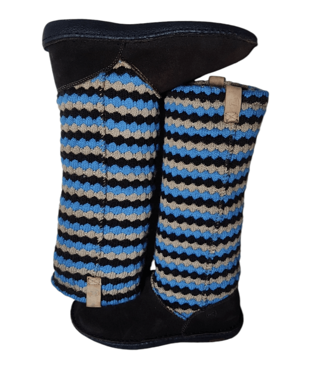 KEEN KEEN Auburn High Boots 8c Brown Suede Blue Tan Knit Upper Size US 7.5 / IT 37.5 - 6 Thumbnail