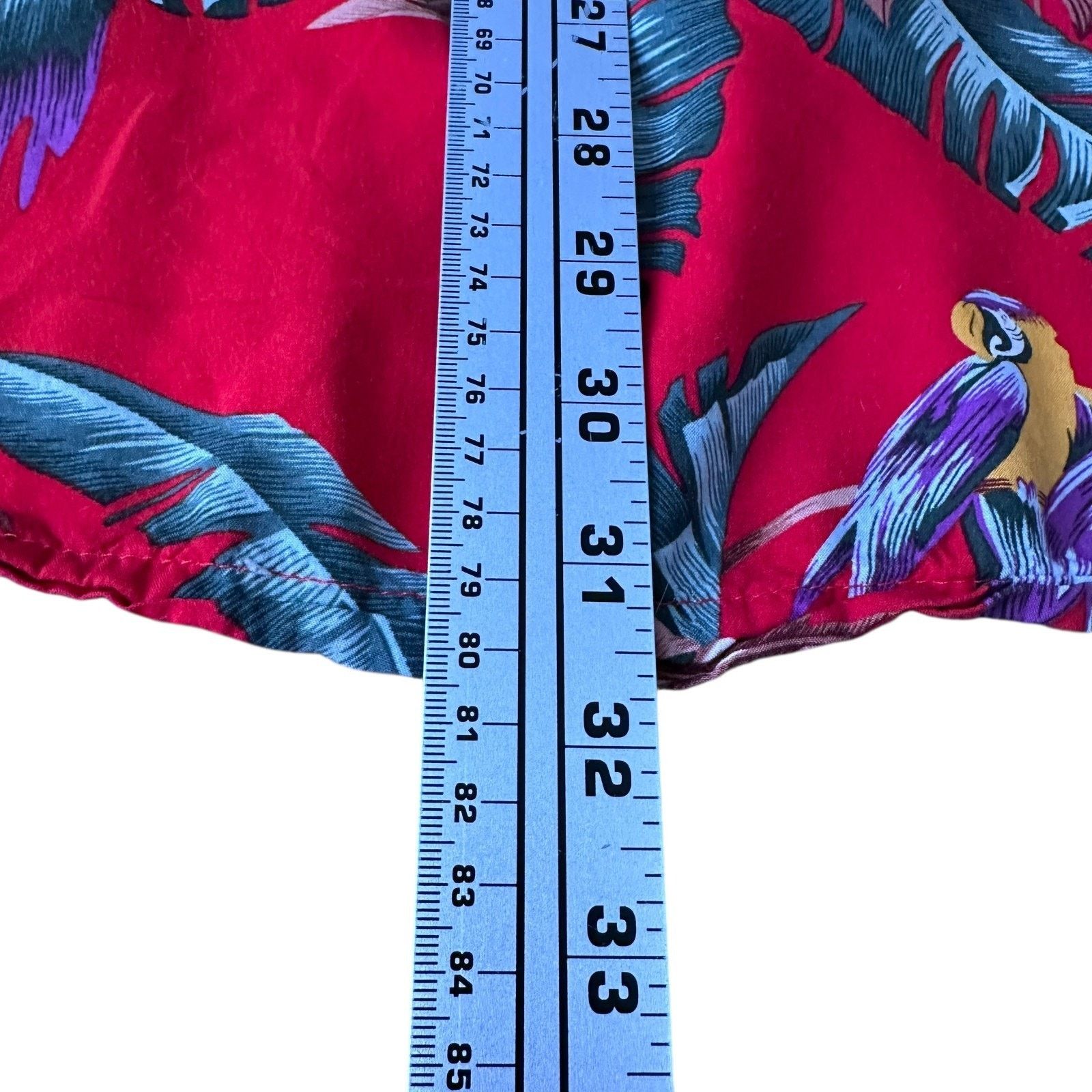 Paradise Found Paradise Found Hawaiian Shirt Mens 2XL Jungle Bird Red Rayon Size US XXL / EU 58 / 5 - 10 Thumbnail