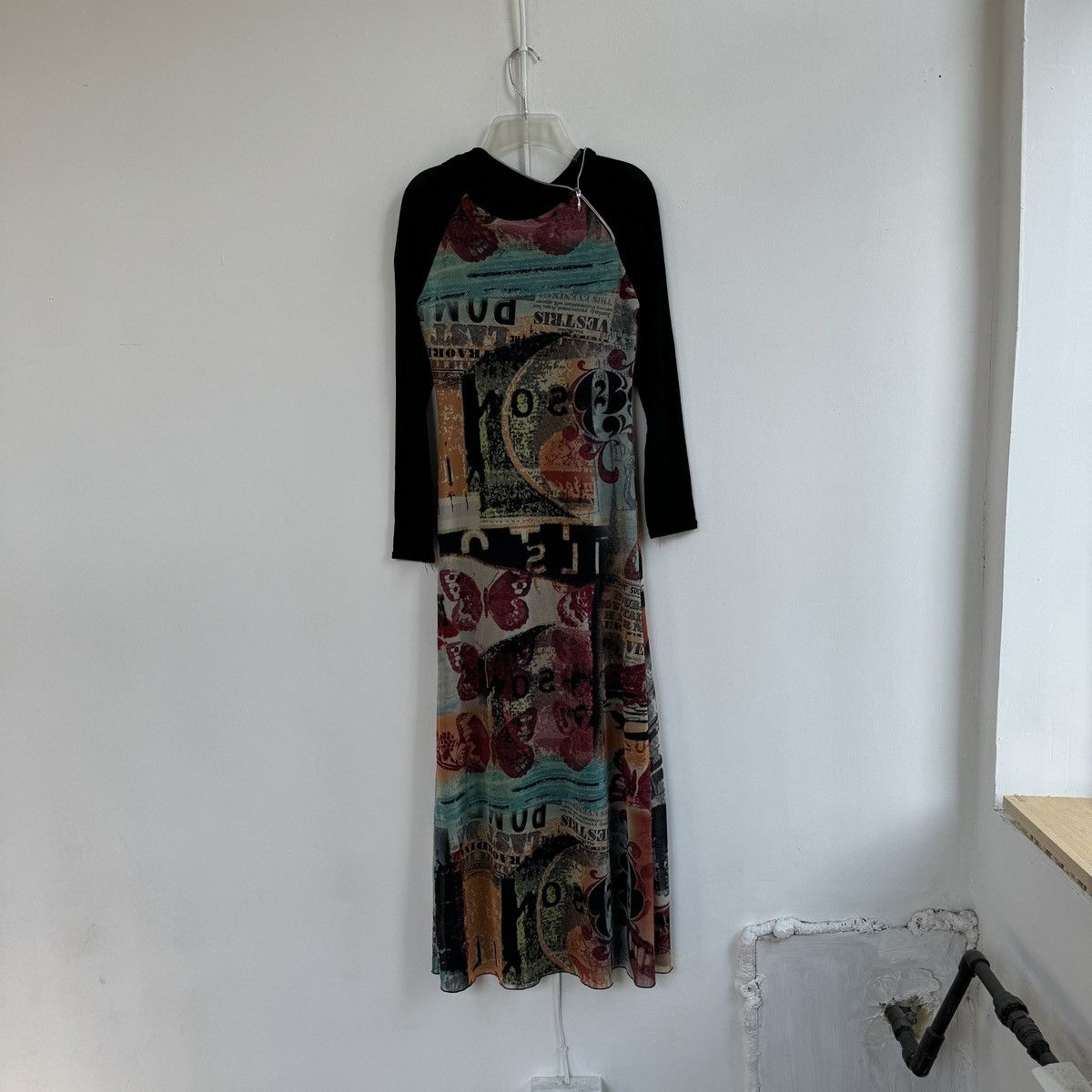 If Six Was Nine Cache Mesh Printed Hooded Maxi Dress Jean Paul Gaultier Size XS / US 0-2 / IT 36-38 - 3 Thumbnail